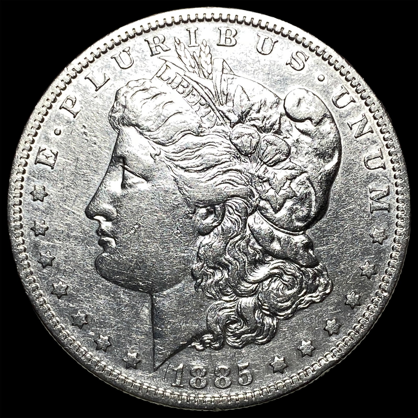 1885-S Silver Morgan Dollar CLOSELY UNCIRCULATED: 1885-S Silver Morgan Dollar CLOSELY UNCIRCULATED