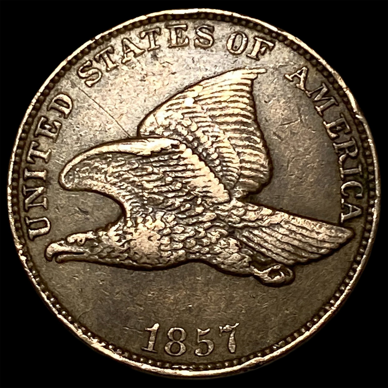 1857 Flying Eagle Cent CLOSELY UNCIRCULATED: 1857 Flying Eagle Cent CLOSELY UNCIRCULATED