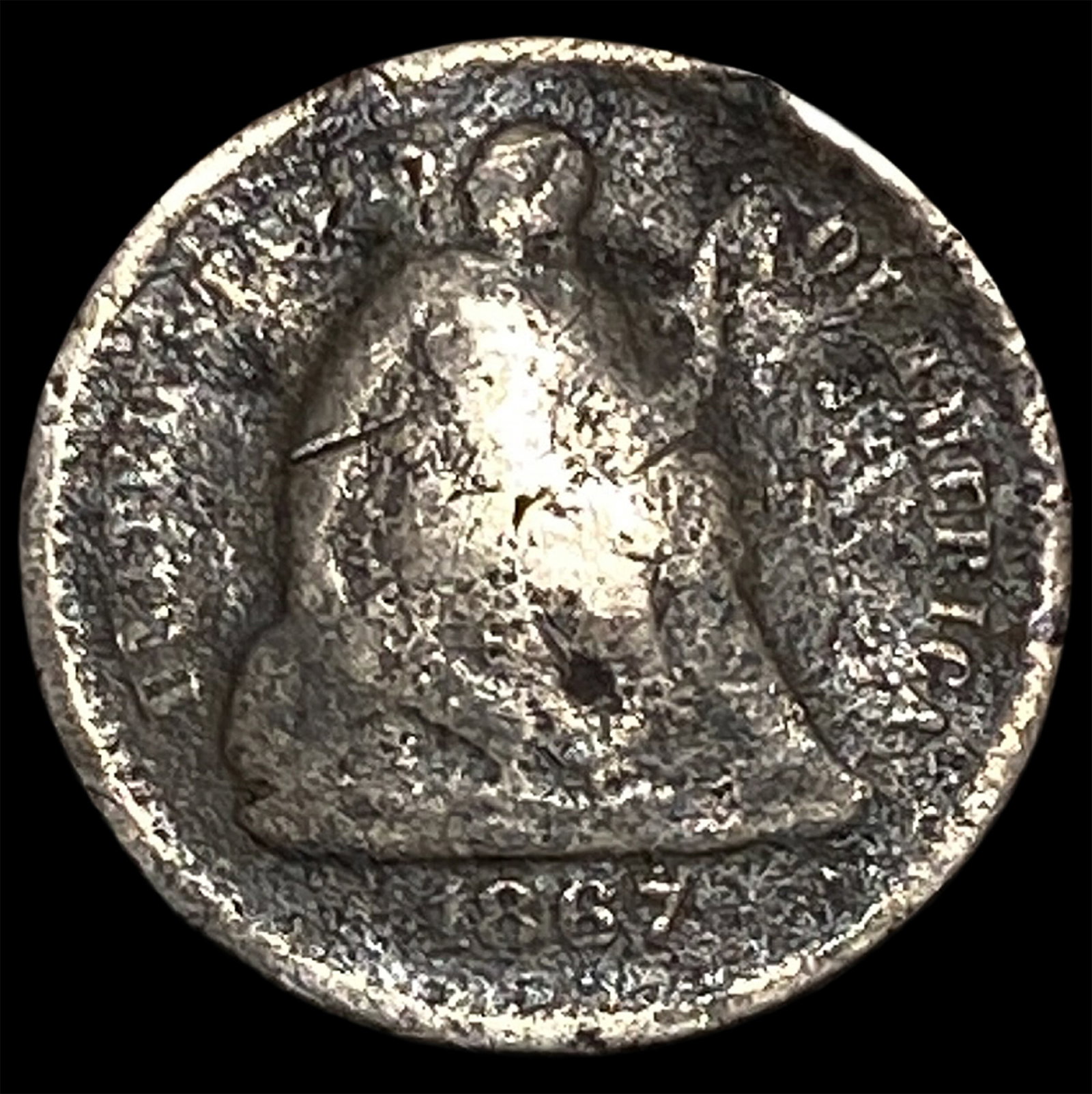 1867-S Silver Half Dime HIGH GRADE: 1867-S Silver Half Dime HIGH GRADE