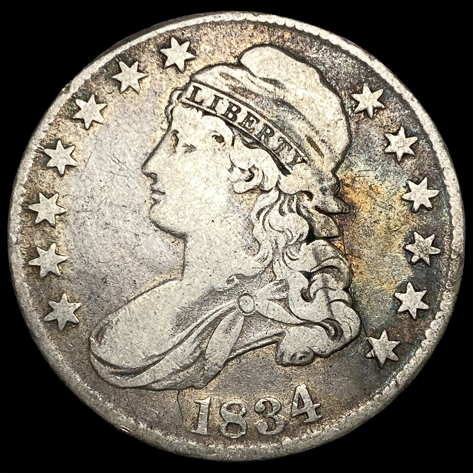 1834 Capped Bust Half Dollar LIGHTLY CIRCULATED: 1834 Capped Bust Half Dollar LIGHTLY CIRCULATED