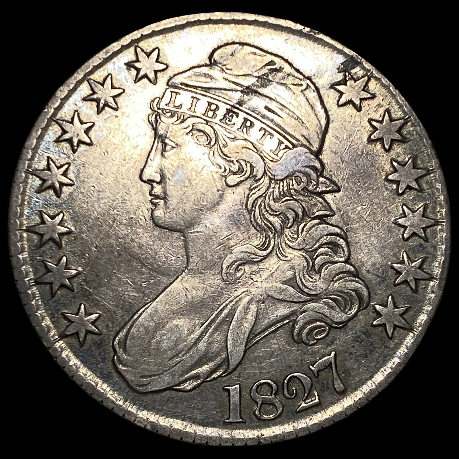 1827 Capped Bust Half Dollar CLOSELY UNCIRCULATED (1 of 2)