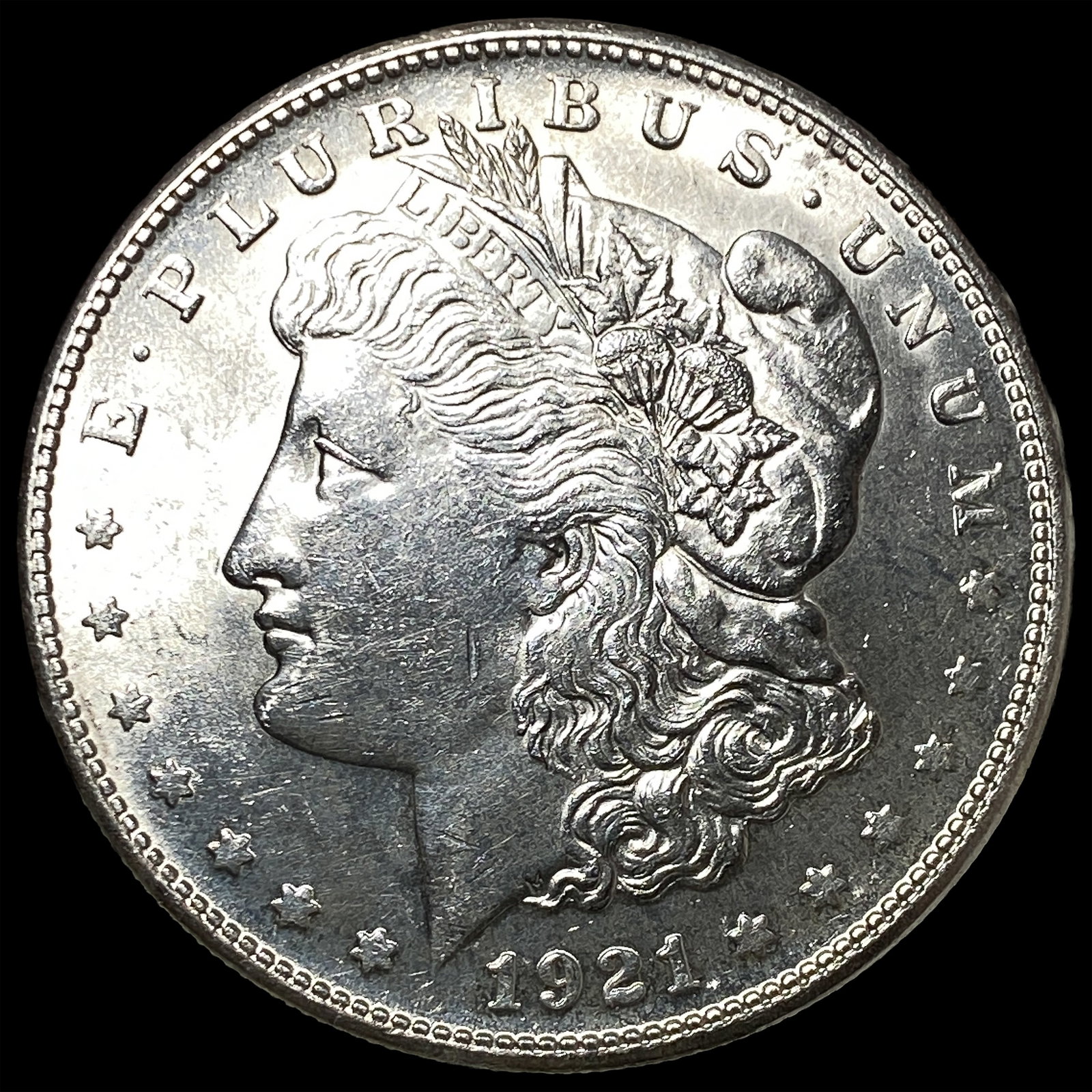1921-S Silver Morgan Dollar GEM BU: 1921-S Silver Morgan Dollar GEM BU