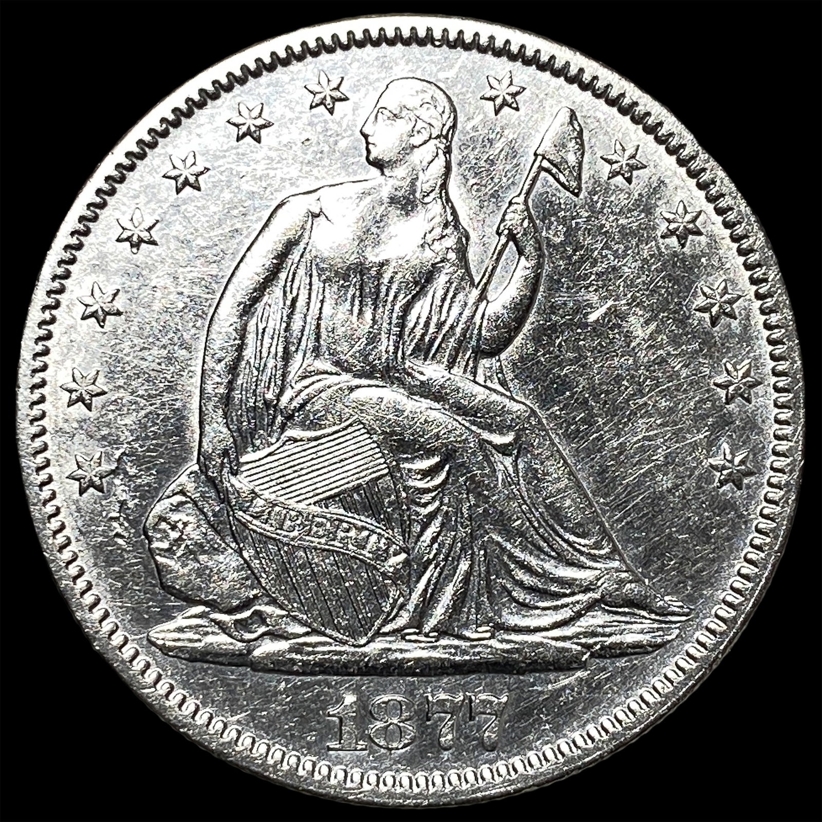 1877 Seated Liberty Half Dollar UNCIRCULATED (1 of 2)