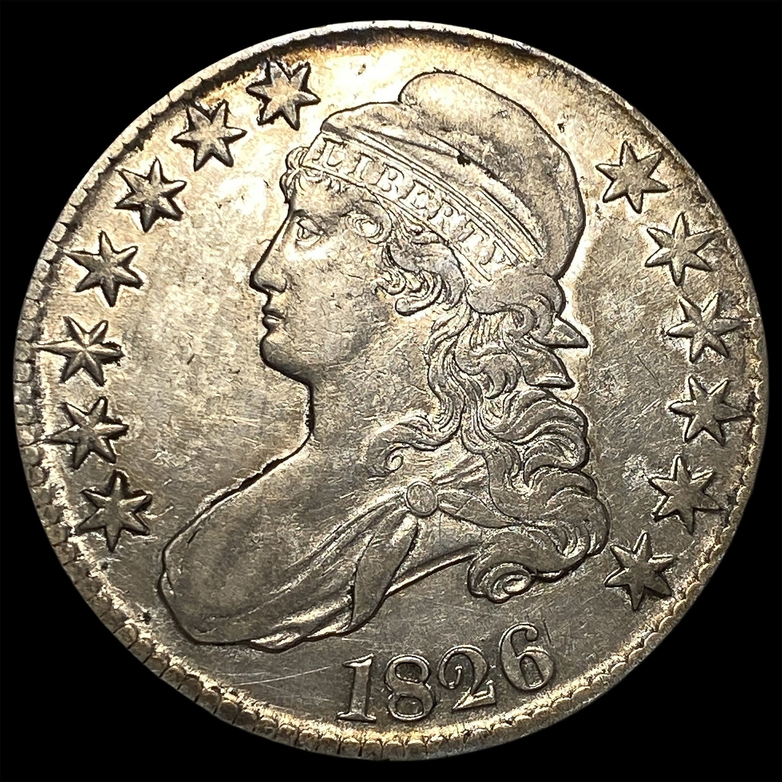 1826 Capped Bust Half Dollar CLOSELY UNCIRCULATED: 1826 Capped Bust Half Dollar CLOSELY UNCIRCULATED