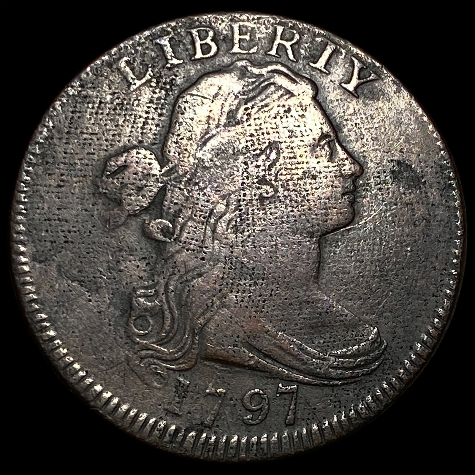1797 Draped Bust Silver Dollar LIGHTLY CIRCULATED: 1797 Draped Bust Silver Dollar LIGHTLY CIRCULATED