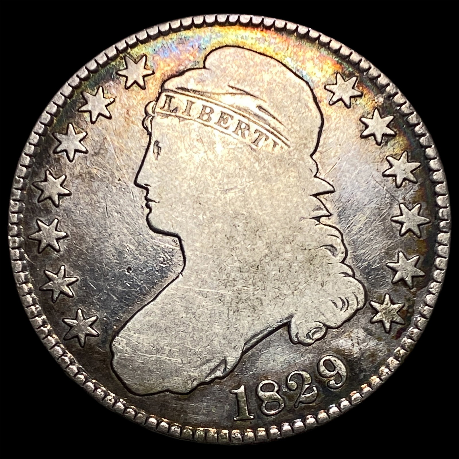 1829 Capped Bust Half Dollar LIGHTLY CIRCULATED: 1829 Capped Bust Half Dollar LIGHTLY CIRCULATED