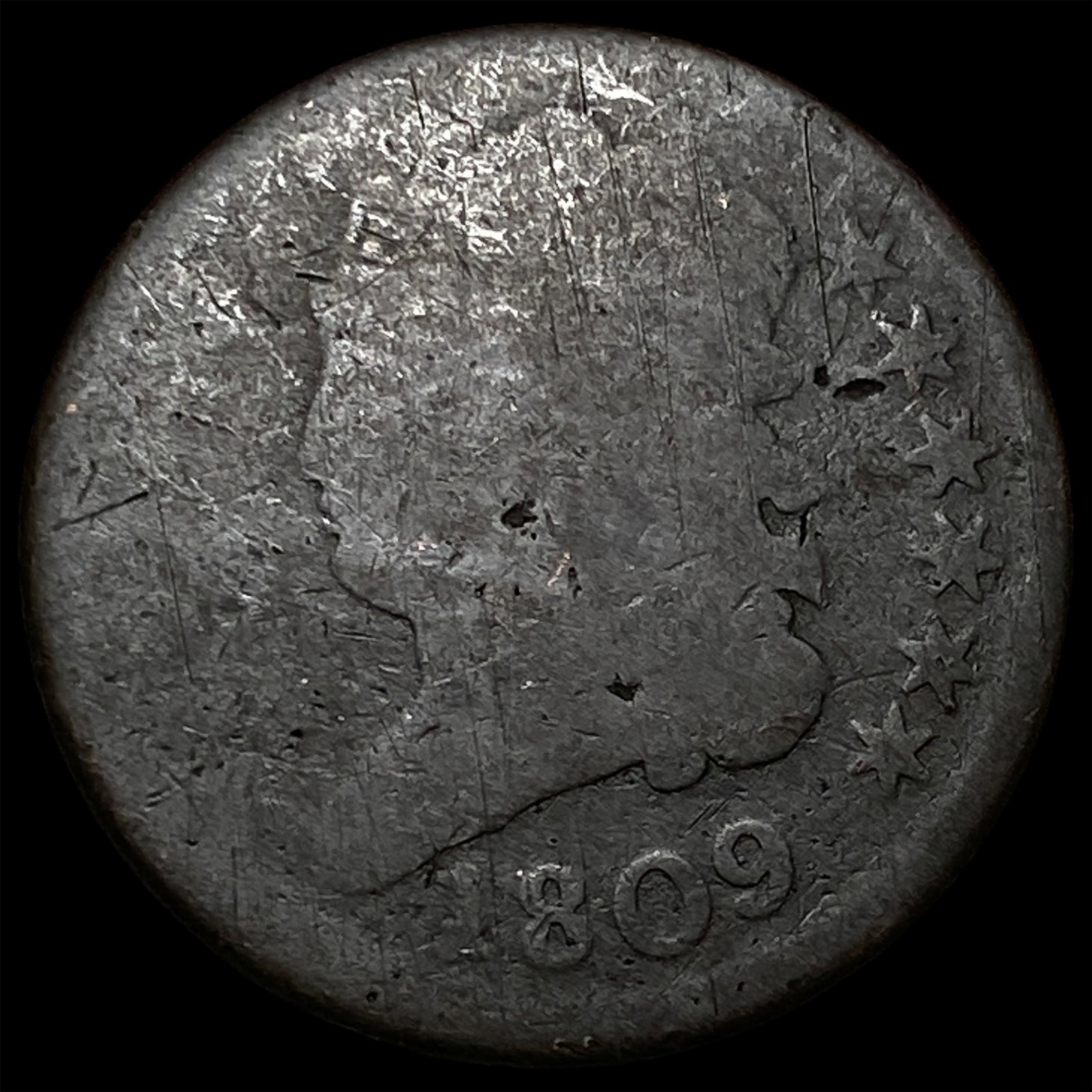 1809 Classic Head Half Cent NICELY CIRCULATED: 1809 Classic Head Half Cent NICELY CIRCULATED