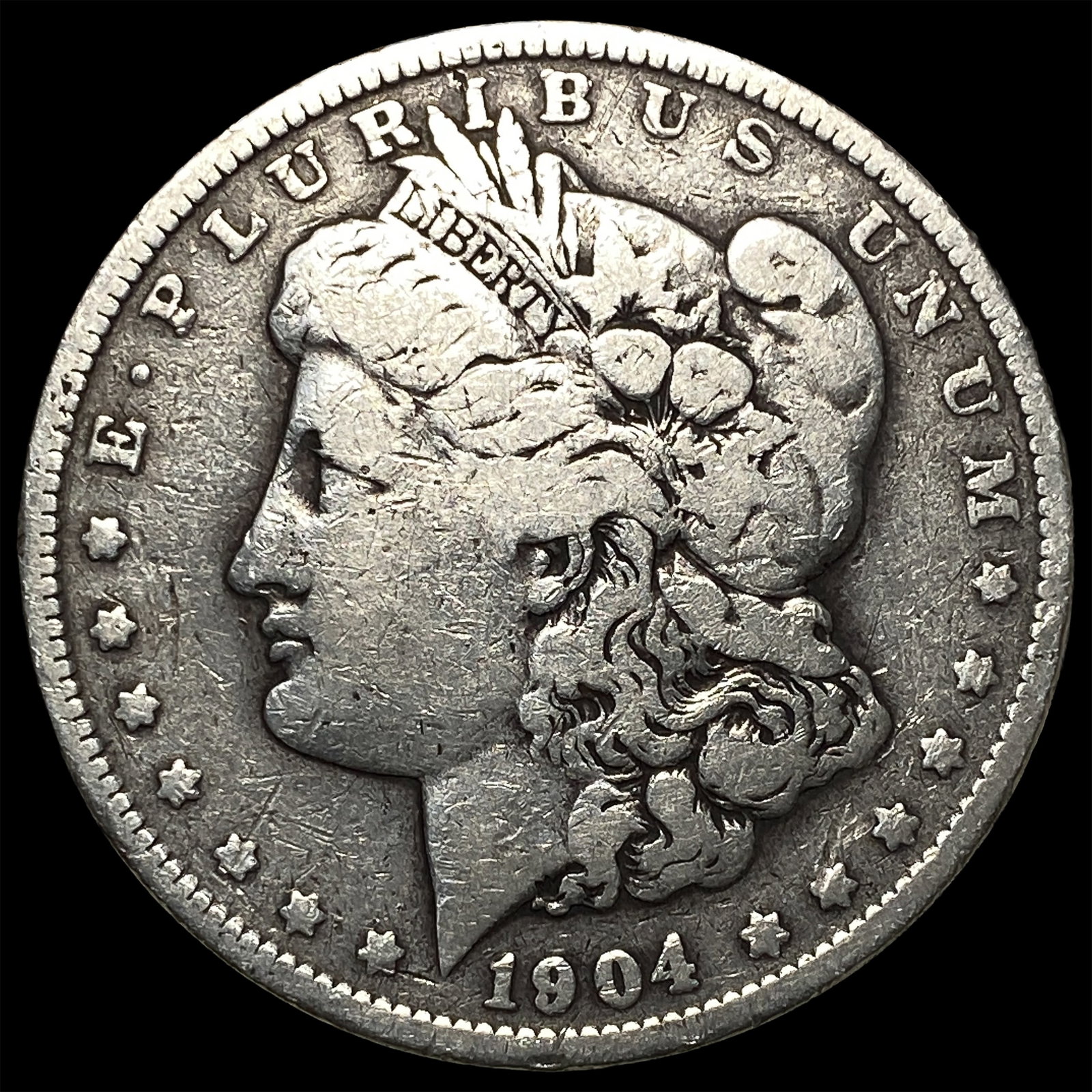 1904 Silver Morgan Dollar LIGHTLY CIRCULATED: 1904 Silver Morgan Dollar LIGHTLY CIRCULATED
