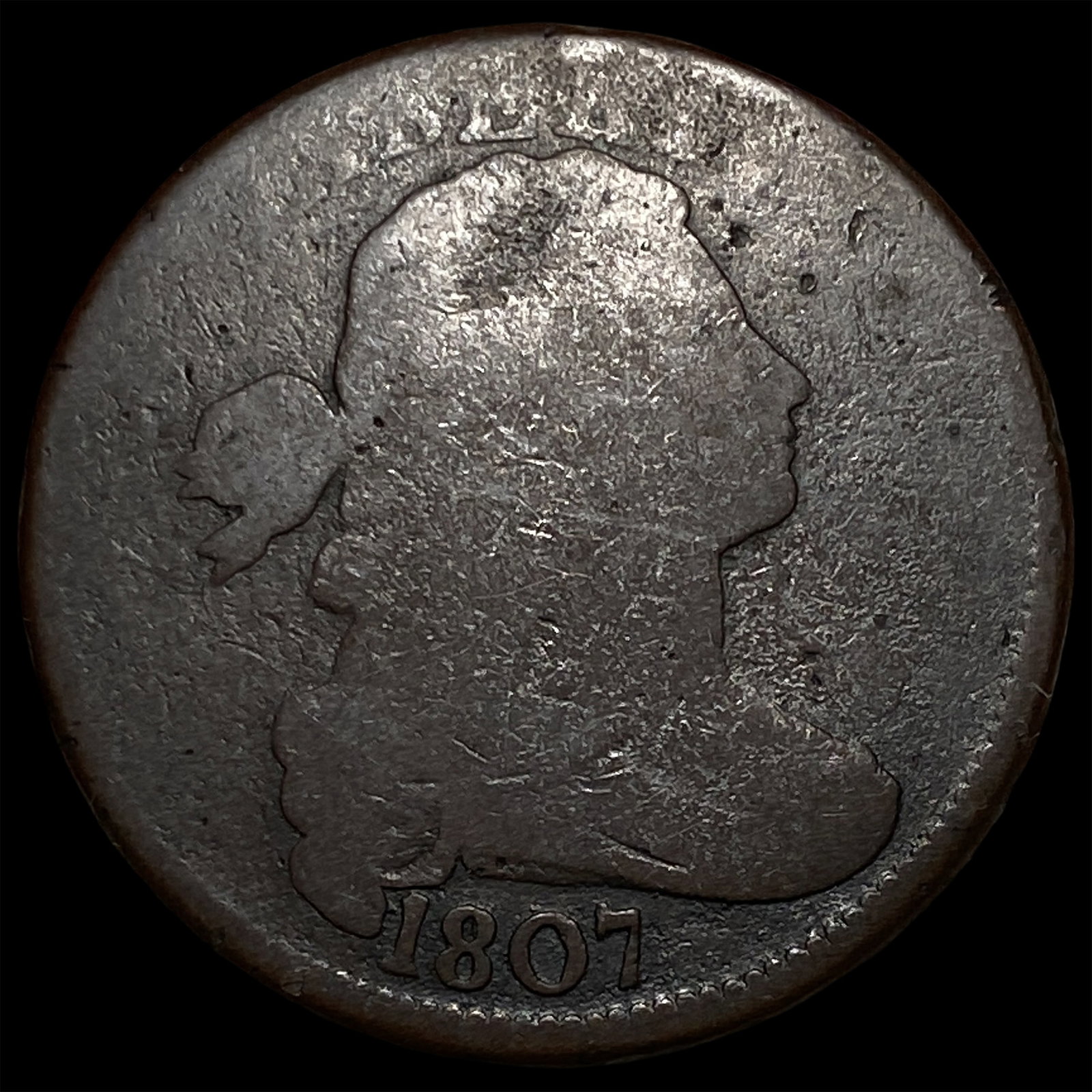 1807 Draped Bust Large Cent NICELY CIRCULATED: 1807 Draped Bust Large Cent NICELY CIRCULATED