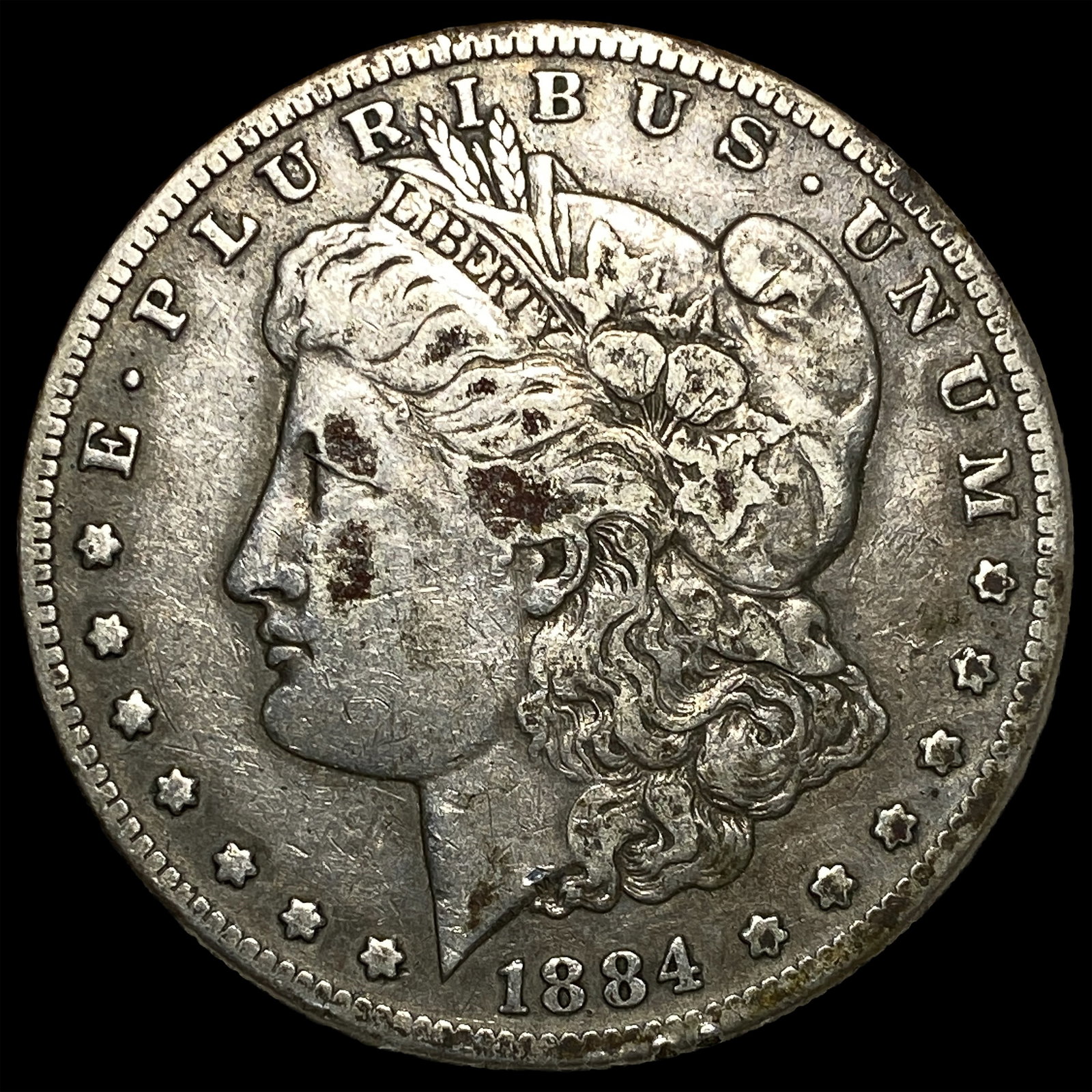 1884-S Silver Morgan Dollar NEARLY UNCIRCULATED: 1884-S Silver Morgan Dollar NEARLY UNCIRCULATED
