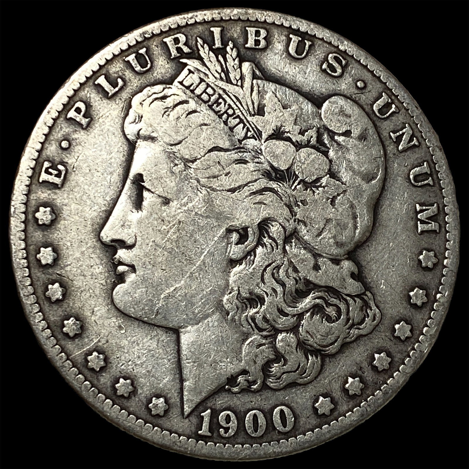 1900-S Silver Morgan Dollar ABOUT UNCIRCULATED: 1900-S Silver Morgan Dollar ABOUT UNCIRCULATED
