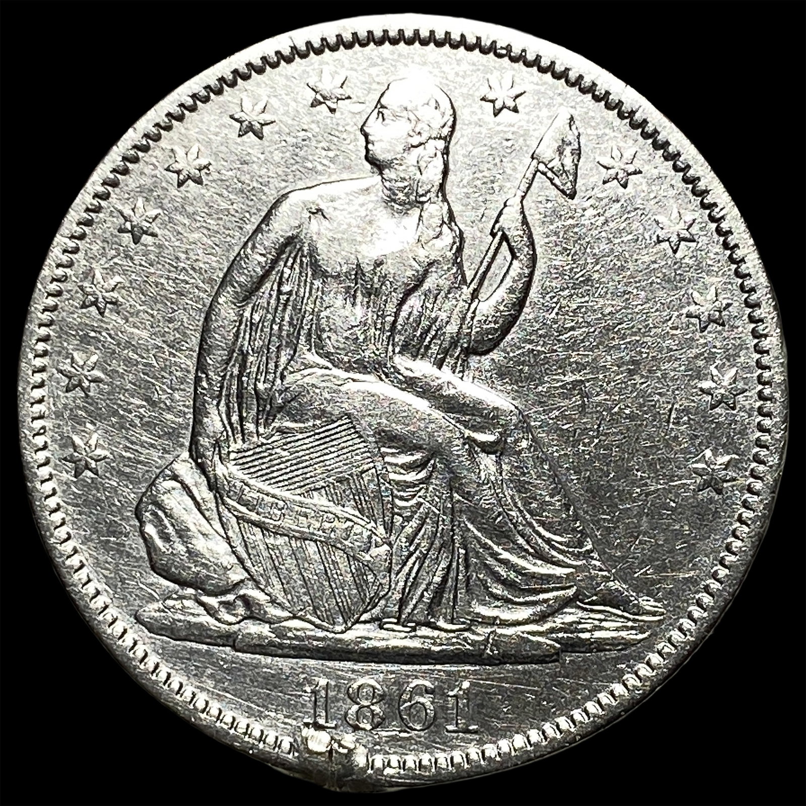 1861-O Silver Half Dollar HIGH GRADE: 1861-O Silver Half Dollar HIGH GRADE
