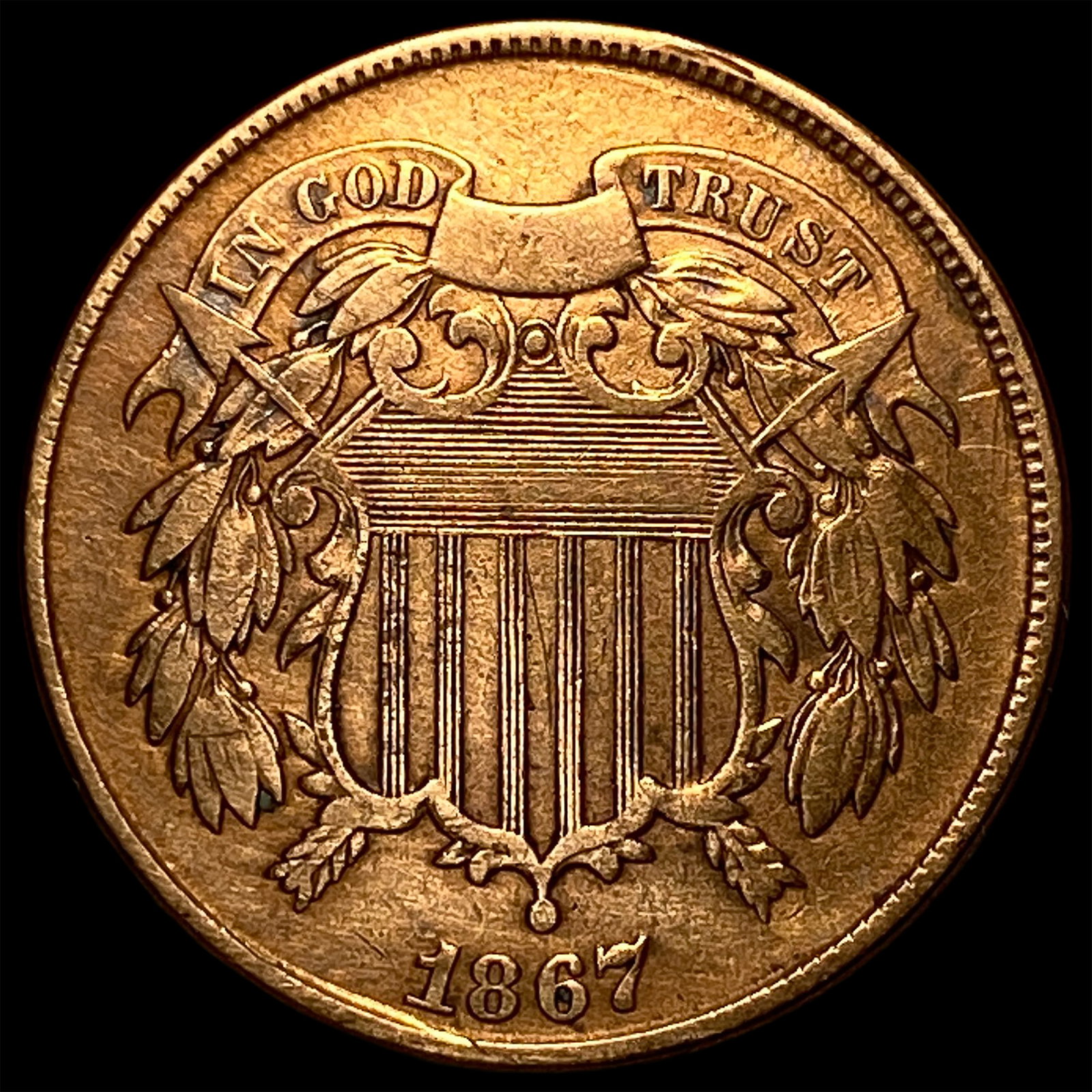 1867 Two-Cent Piece UNCIRCULATED (1 of 2)