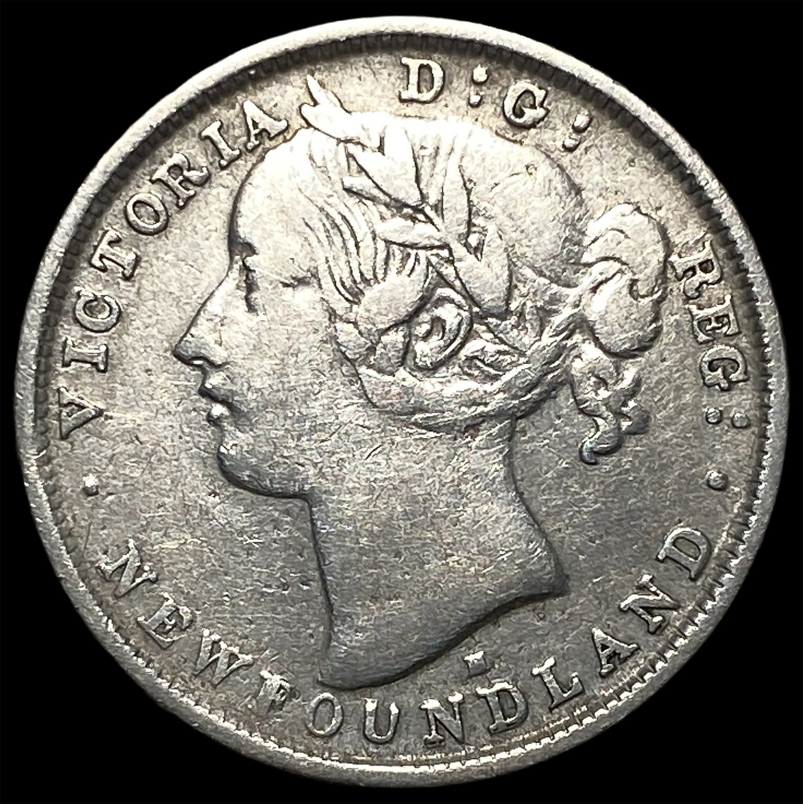 1876 Newfoundland Silver 20 Cents ABOUT UNCIRCULATED (1 of 2)