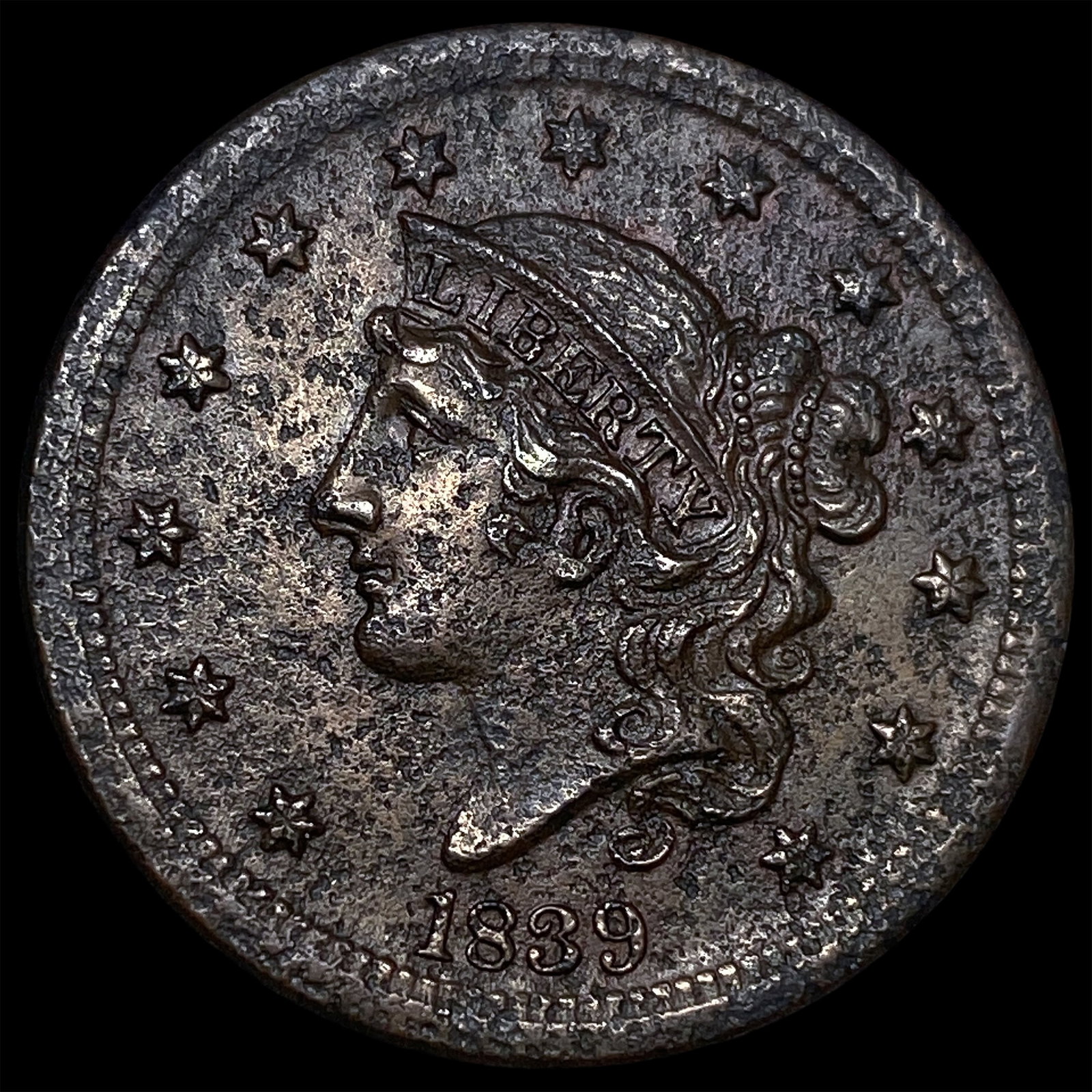 1839 Braided Hair Large Cent UNCIRCULATED (1 of 2)