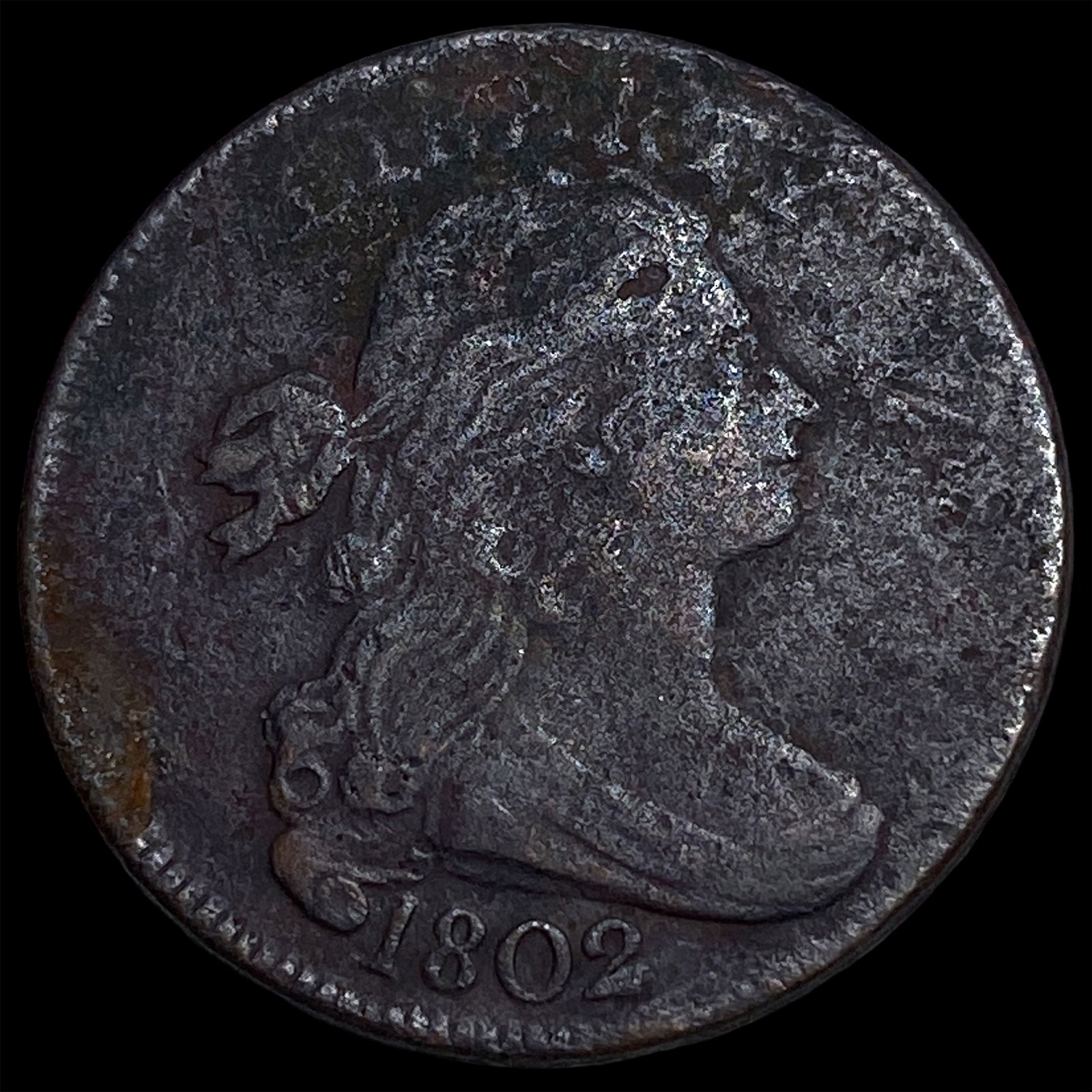 1802 Draped Bust Large Cent NEARLY UNCIRCULATED (1 of 2)