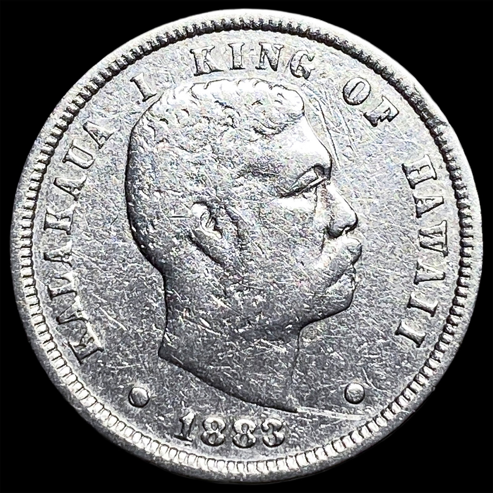 1883 Hawaii Silver 10 Cents CLOSELY UNCIRCULATED (1 of 2)