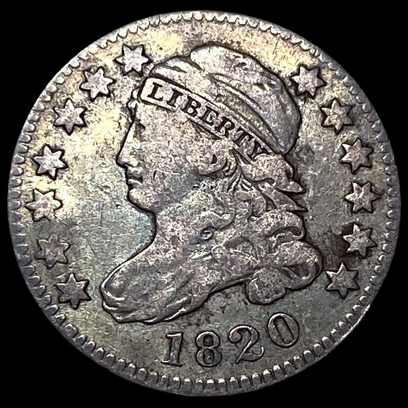 1820 Capped Bust Dime NEARLY UNCIRCULATED: 1820 Capped Bust Dime NEARLY UNCIRCULATED