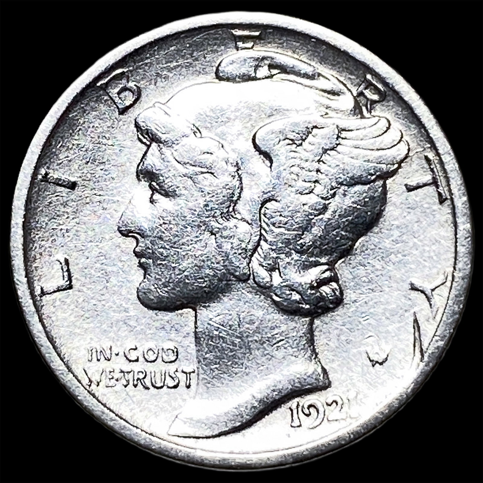 1921 Mercury Dime CLOSELY UNCIRCULATED (1 of 2)