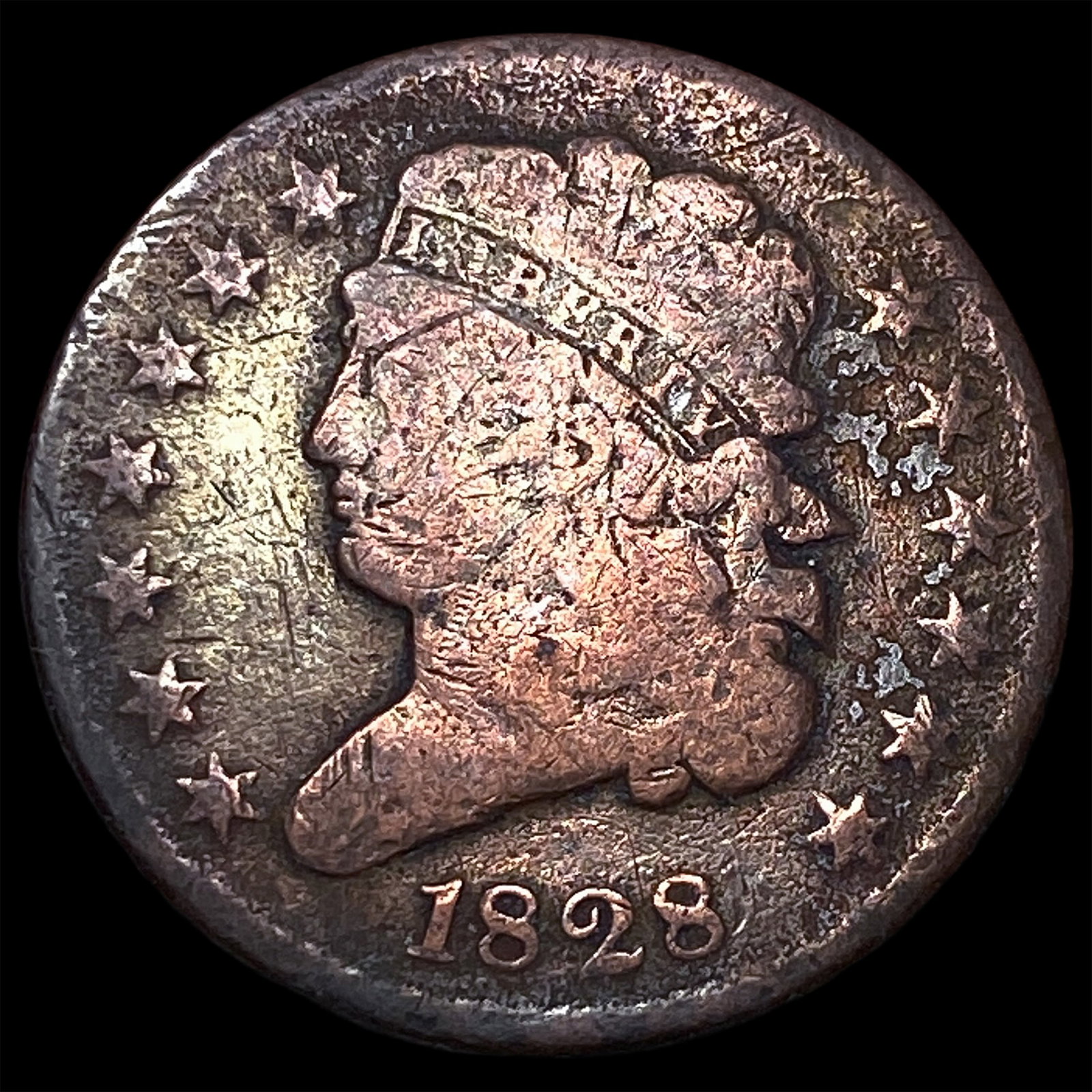 1828 Classic Head Half Cent LIGHTLY CIRCULATED: 1828 Classic Head Half Cent LIGHTLY CIRCULATED