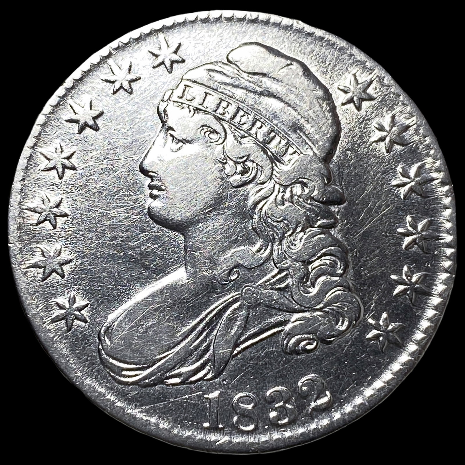 1832 Capped Bust Half Dollar CLOSELY UNCIRCULATED: 1832 Capped Bust Half Dollar CLOSELY UNCIRCULATED