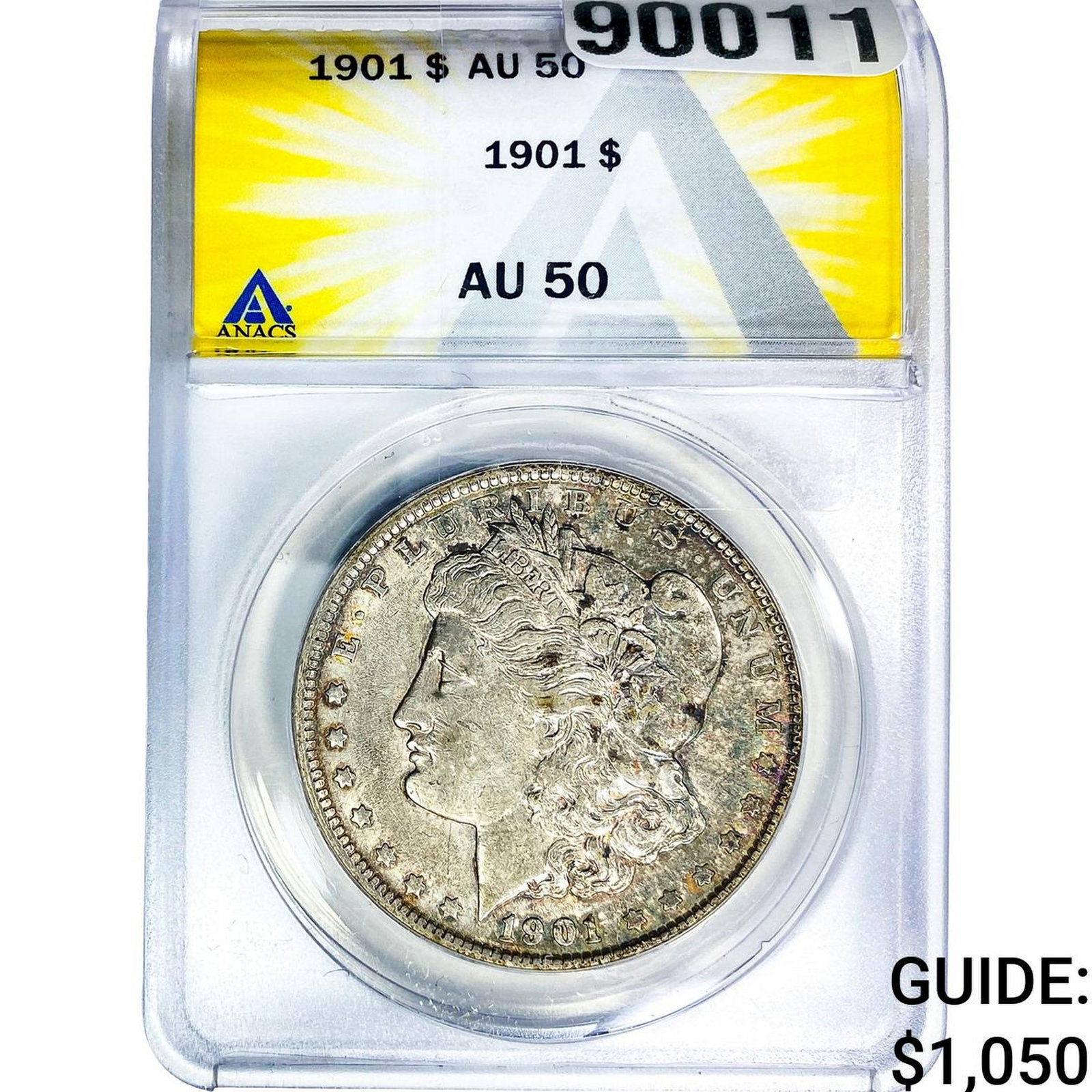 1901 Morgan Silver Dollar ANACS AU50: 1901 Morgan Silver Dollar ANACS AU50