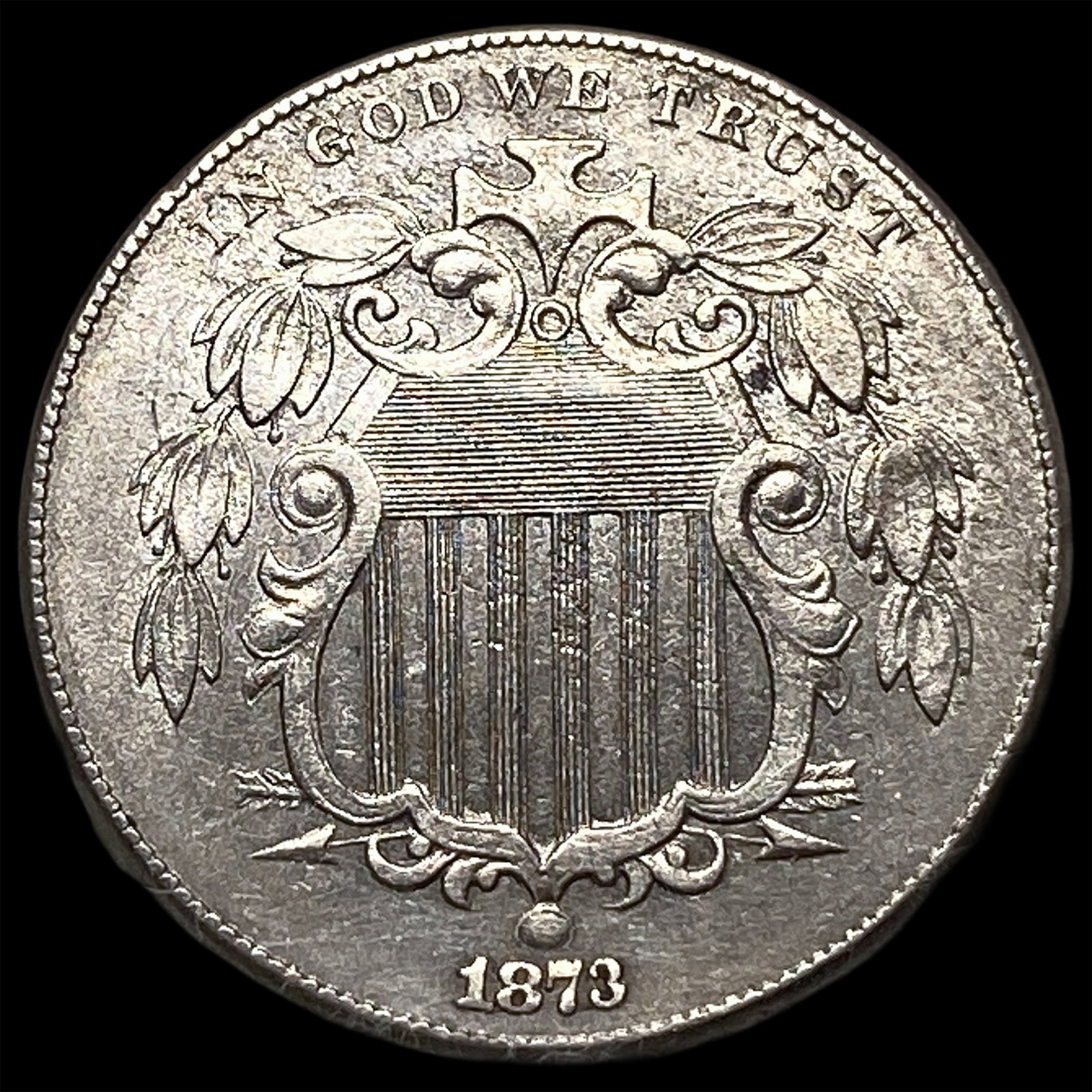 1873 Shield Nickel UNCIRCULATED: 1873 Shield Nickel UNCIRCULATED
