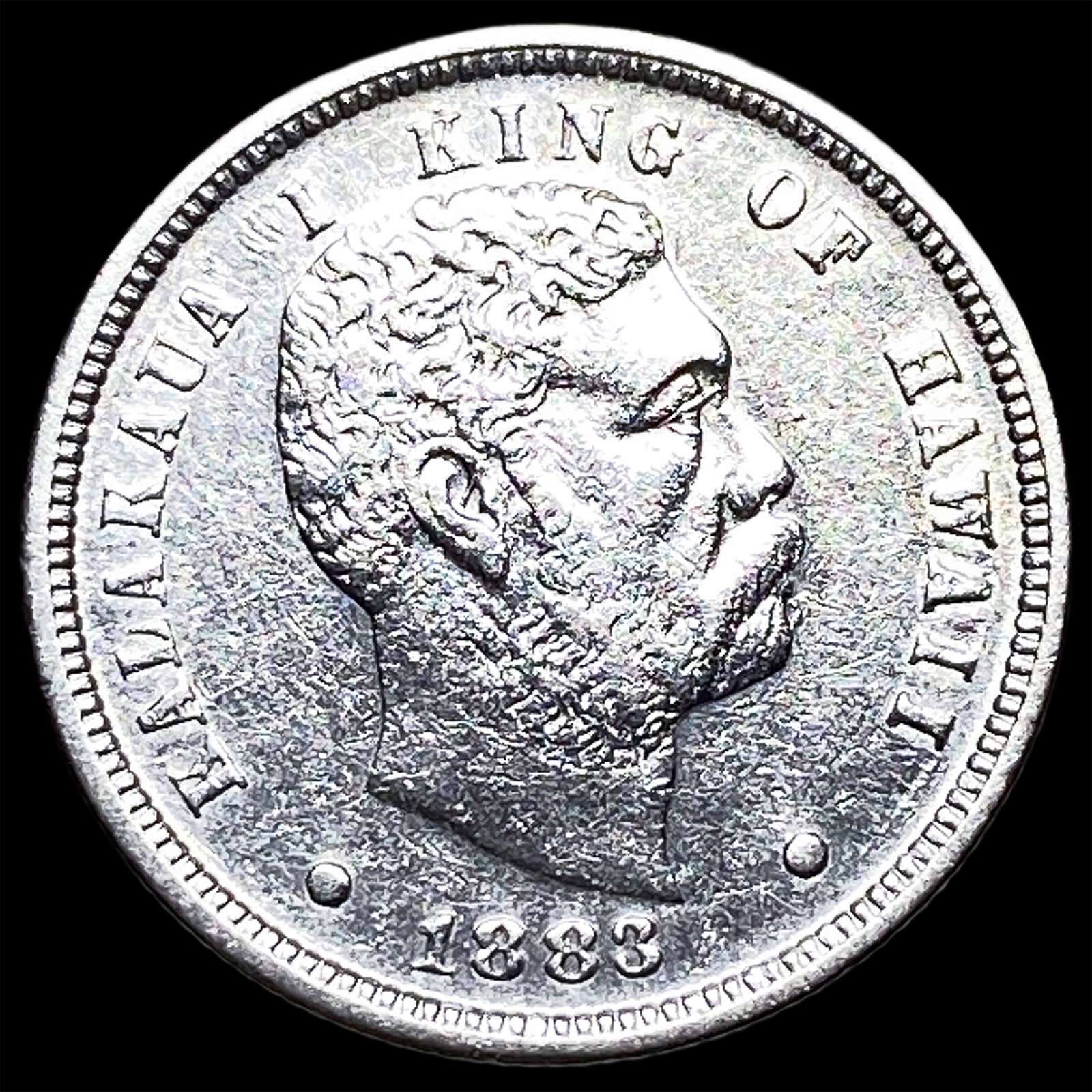 1883 Silver Dime Hawaii Kalakaua I UNCIRCULATED (1 of 2)