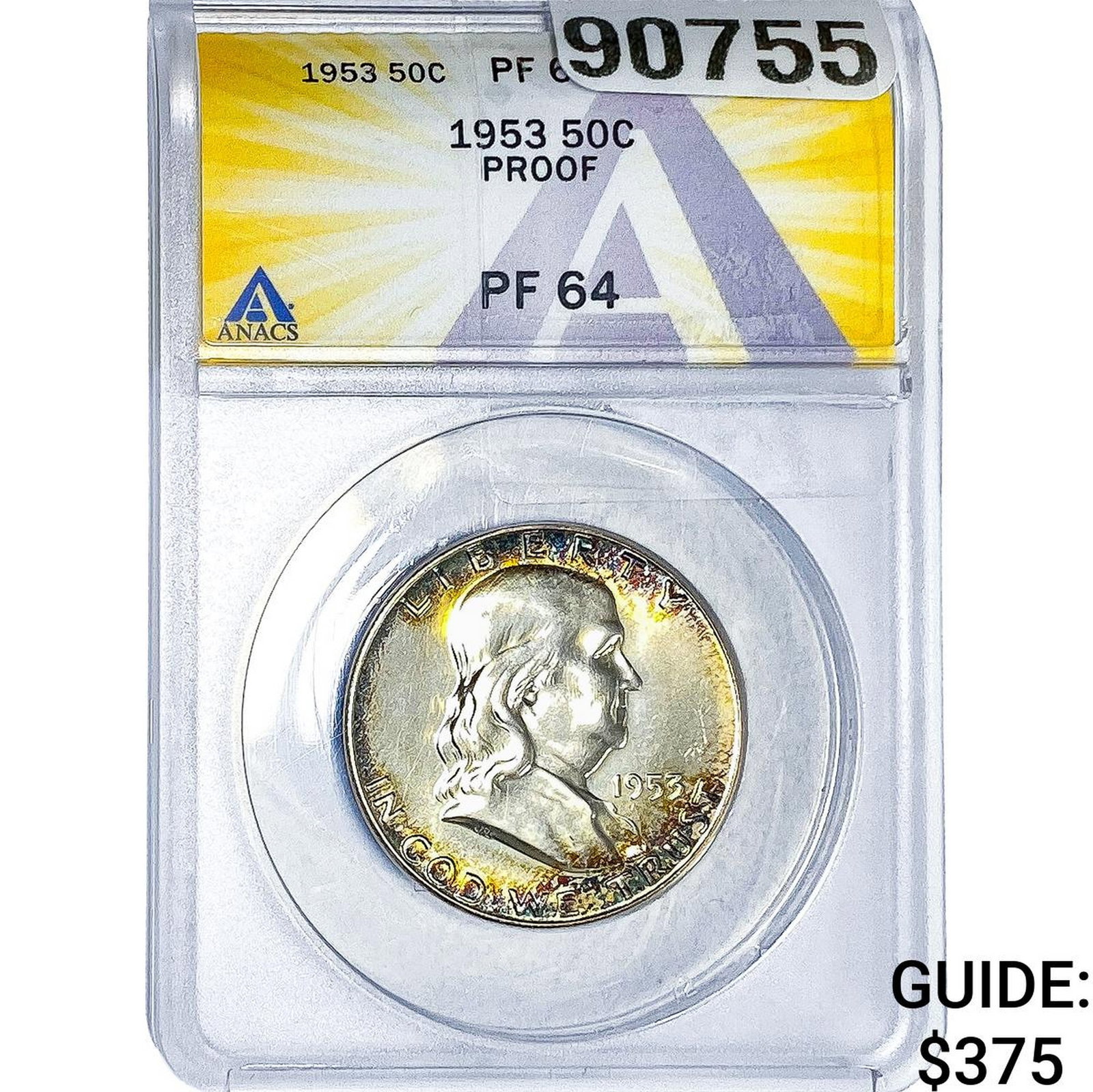1953 Franklin Half Dollar ANACS PF64: 1953 Franklin Half Dollar ANACS PF64