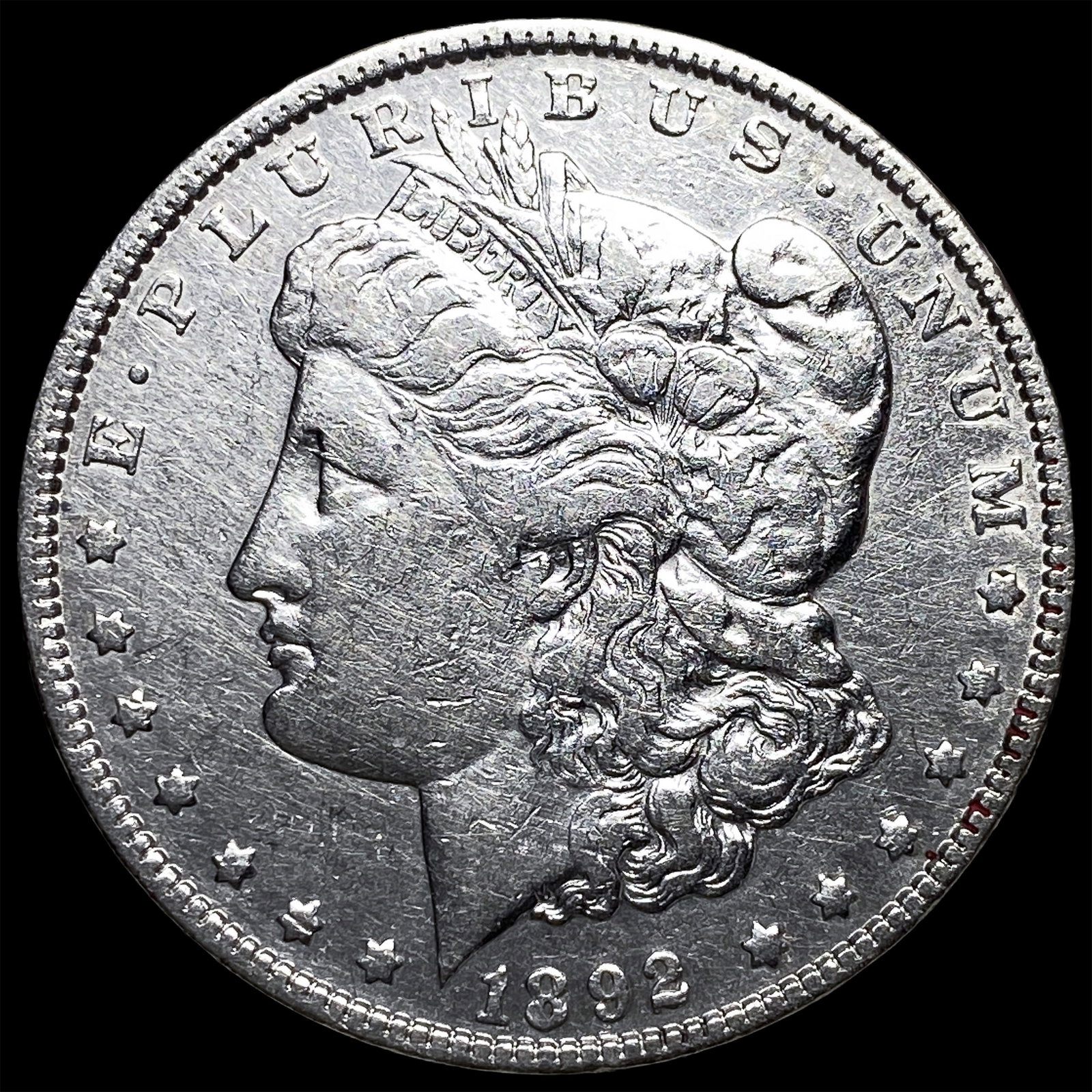 1892 Silver Morgan Dollar CLOSELY UNCIRCULATED: 1892 Silver Morgan Dollar CLOSELY UNCIRCULATED