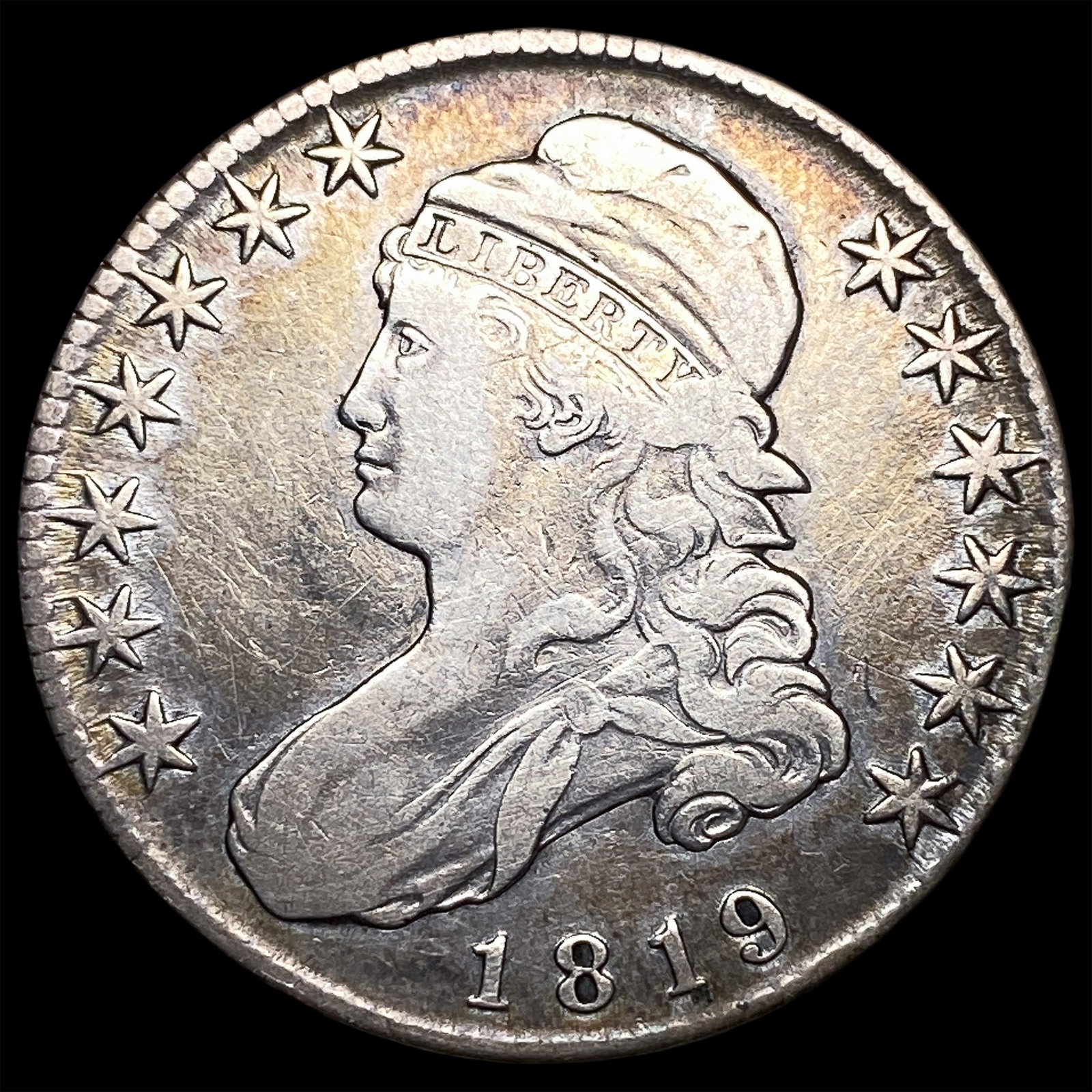 1819 Capped Bust Half Dollar NEARLY UNCIRCULATED: 1819 Capped Bust Half Dollar NEARLY UNCIRCULATED
