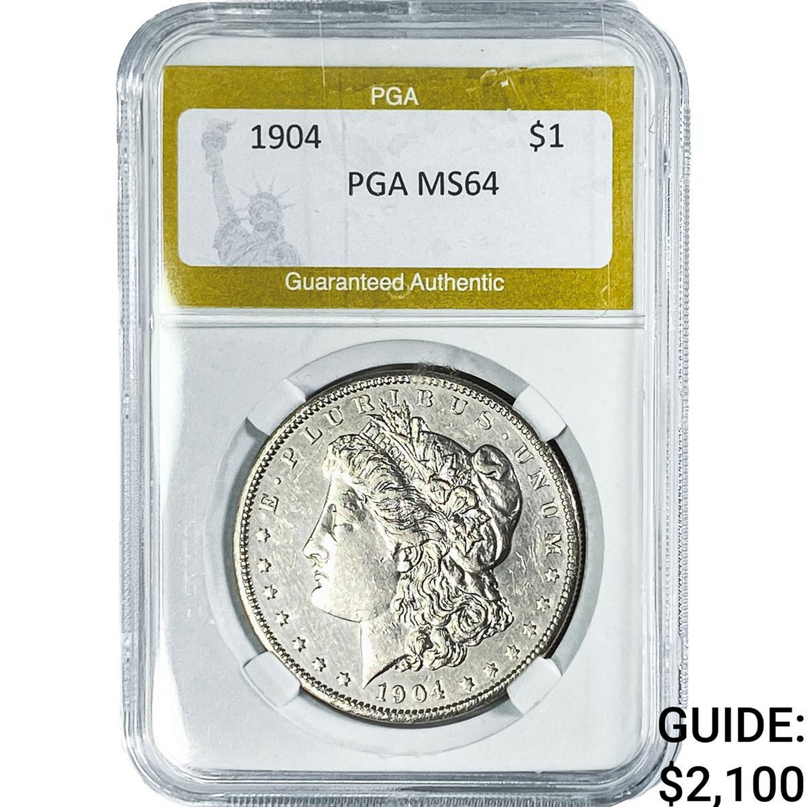 1904 Morgan Silver Dollar PGA MS64: 1904 Morgan Silver Dollar PGA MS64