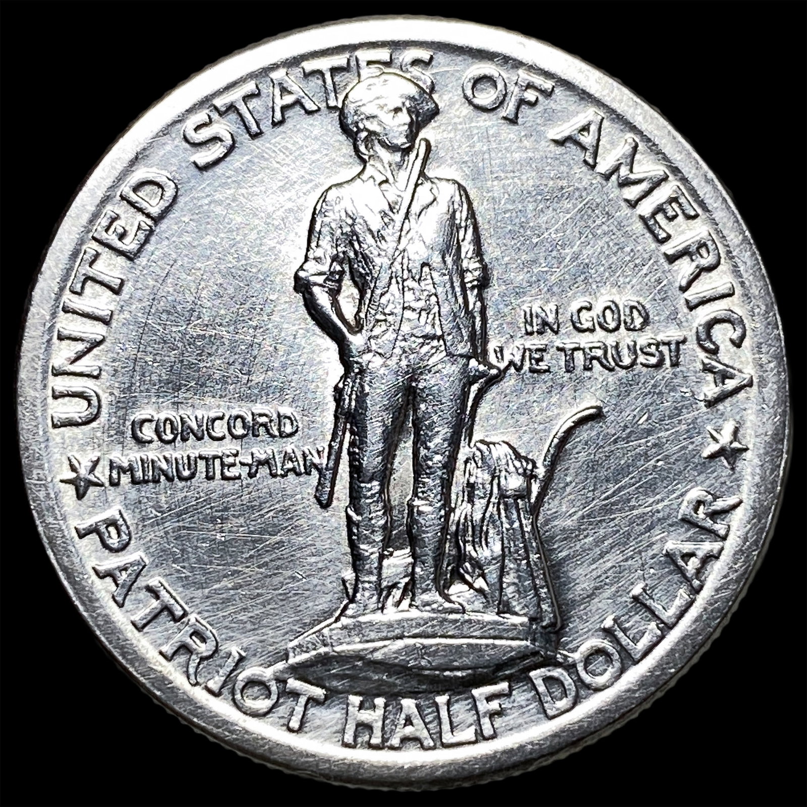 1925 Silver Lexington-Concord Half Dollar CLOSELY UNCIRCULATED: 1925 Silver Lexington-Concord Half Dollar CLOSELY UNCIRCULATED