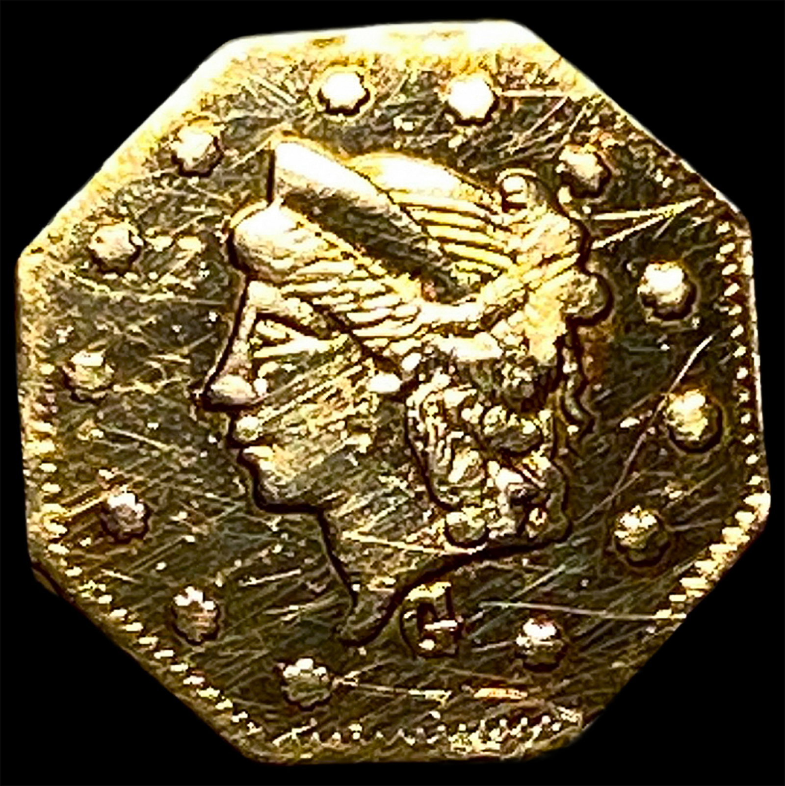 1870 Gold 1/4 Dollar California Fractional Token UNCIRCULATED: 1870 Gold 1/4 Dollar California Fractional Token UNCIRCULATED