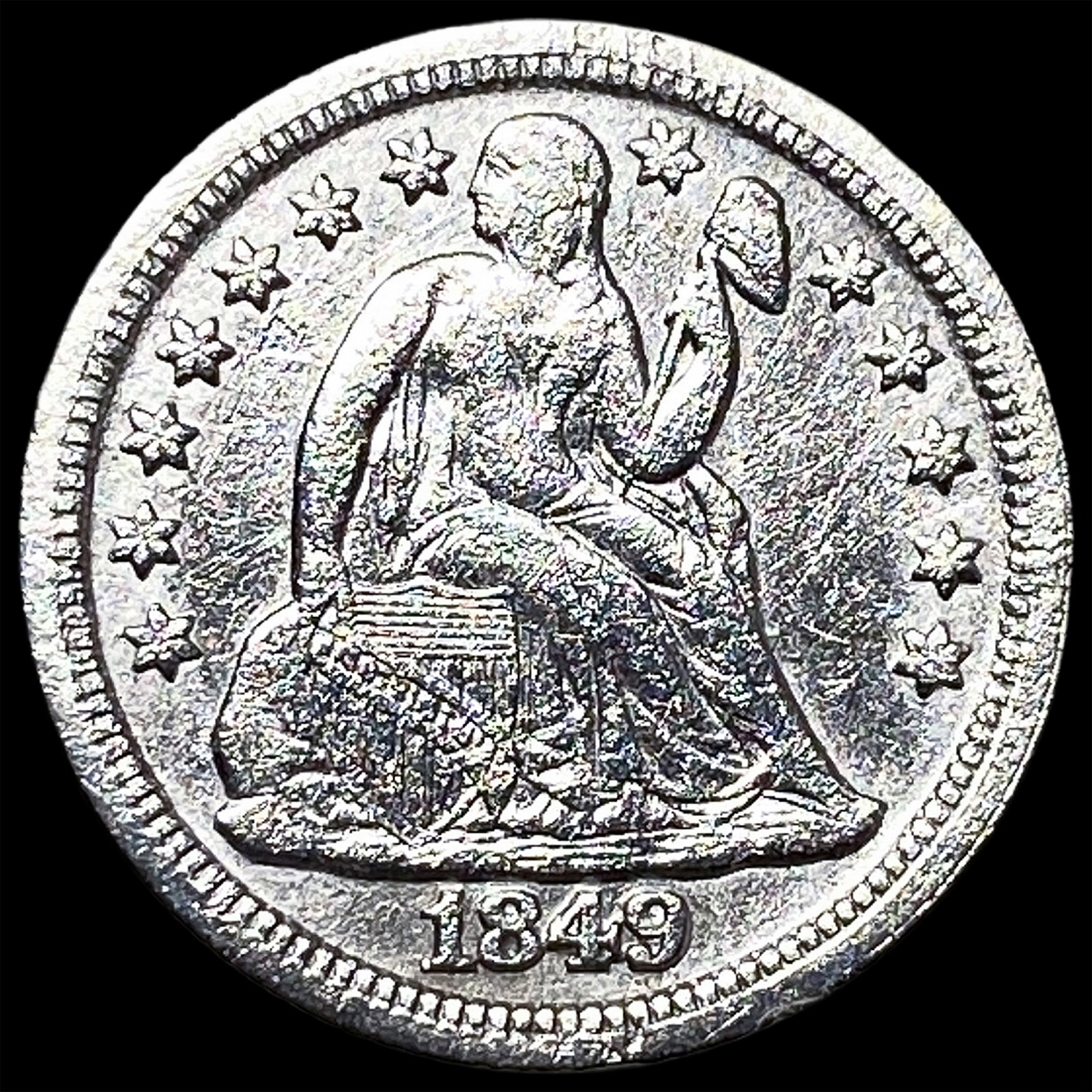 1849 Seated Liberty Dime CLOSELY UNCIRCULATED: 1849 Seated Liberty Dime CLOSELY UNCIRCULATED