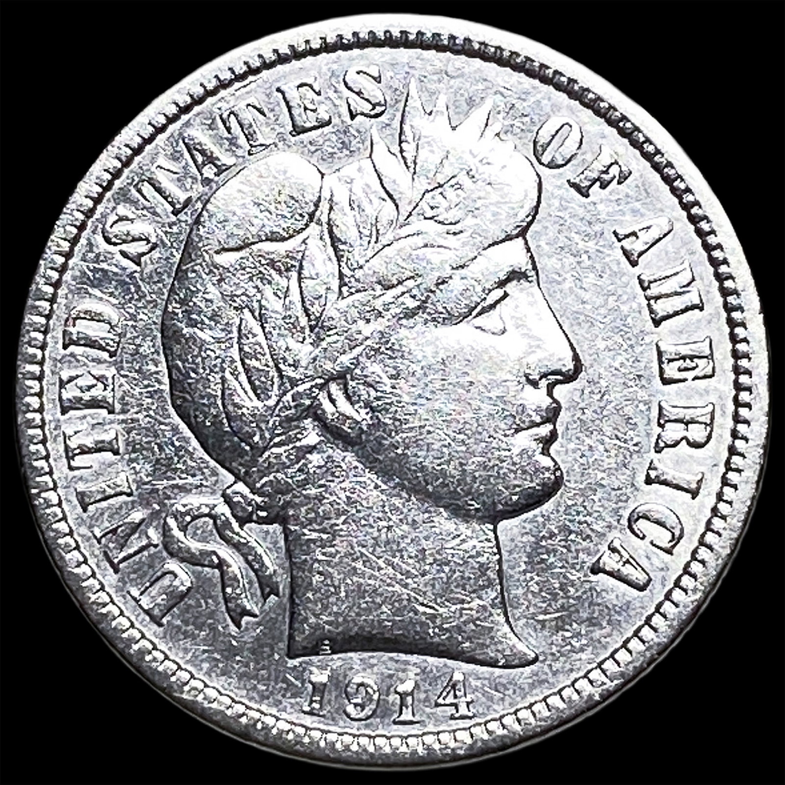 1914-D Silver Barber Dime UNCIRCULATED (1 of 2)
