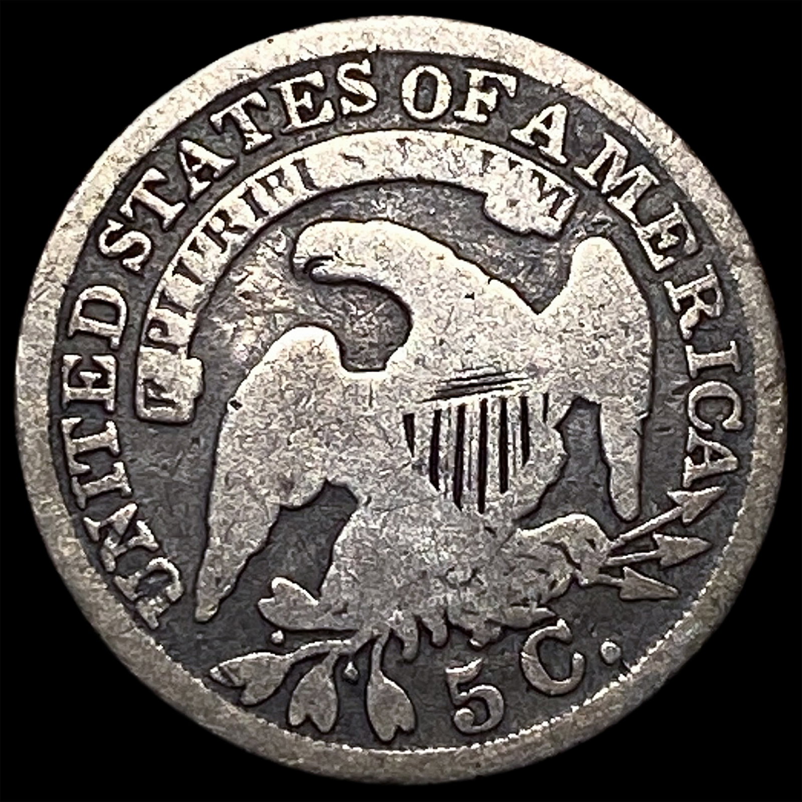 1836 Capped Bust Half Dime ABOUT UNCIRCULATED - 2