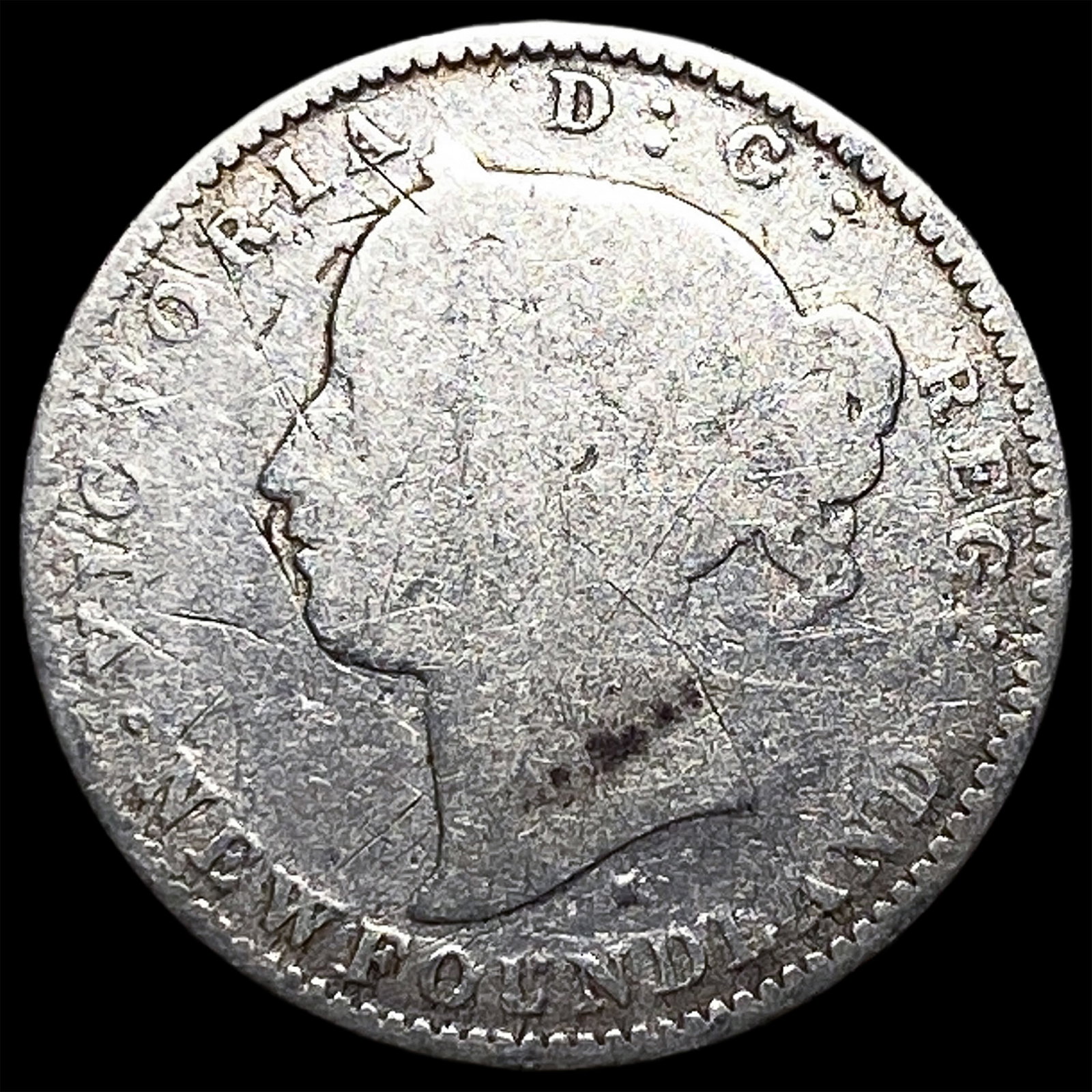 1872 Newfoundland Silver 10 Cents NICELY CIRCULATED (1 of 2)