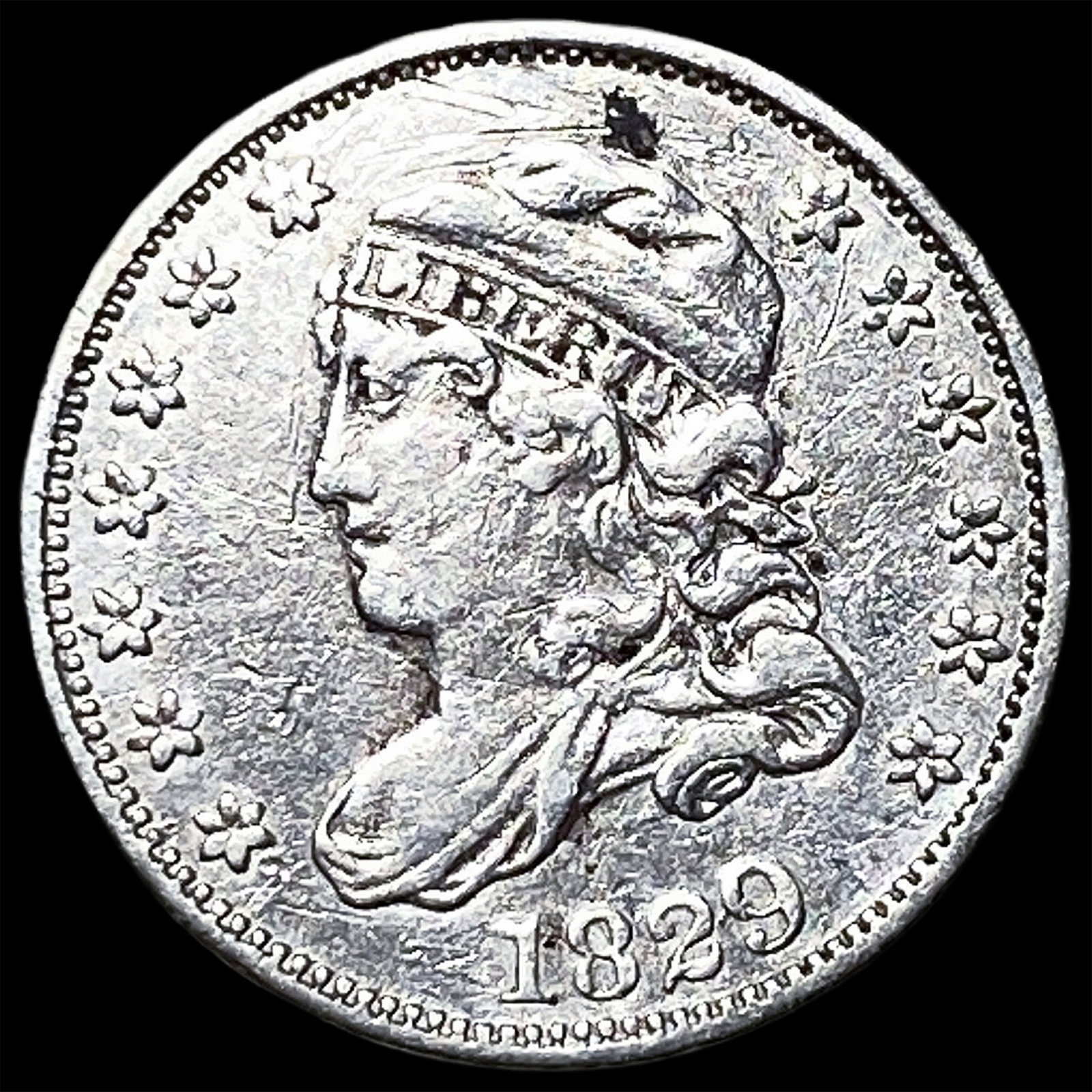 1829 Capped Bust Half Dime CLOSELY UNCIRCULATED: 1829 Capped Bust Half Dime CLOSELY UNCIRCULATED
