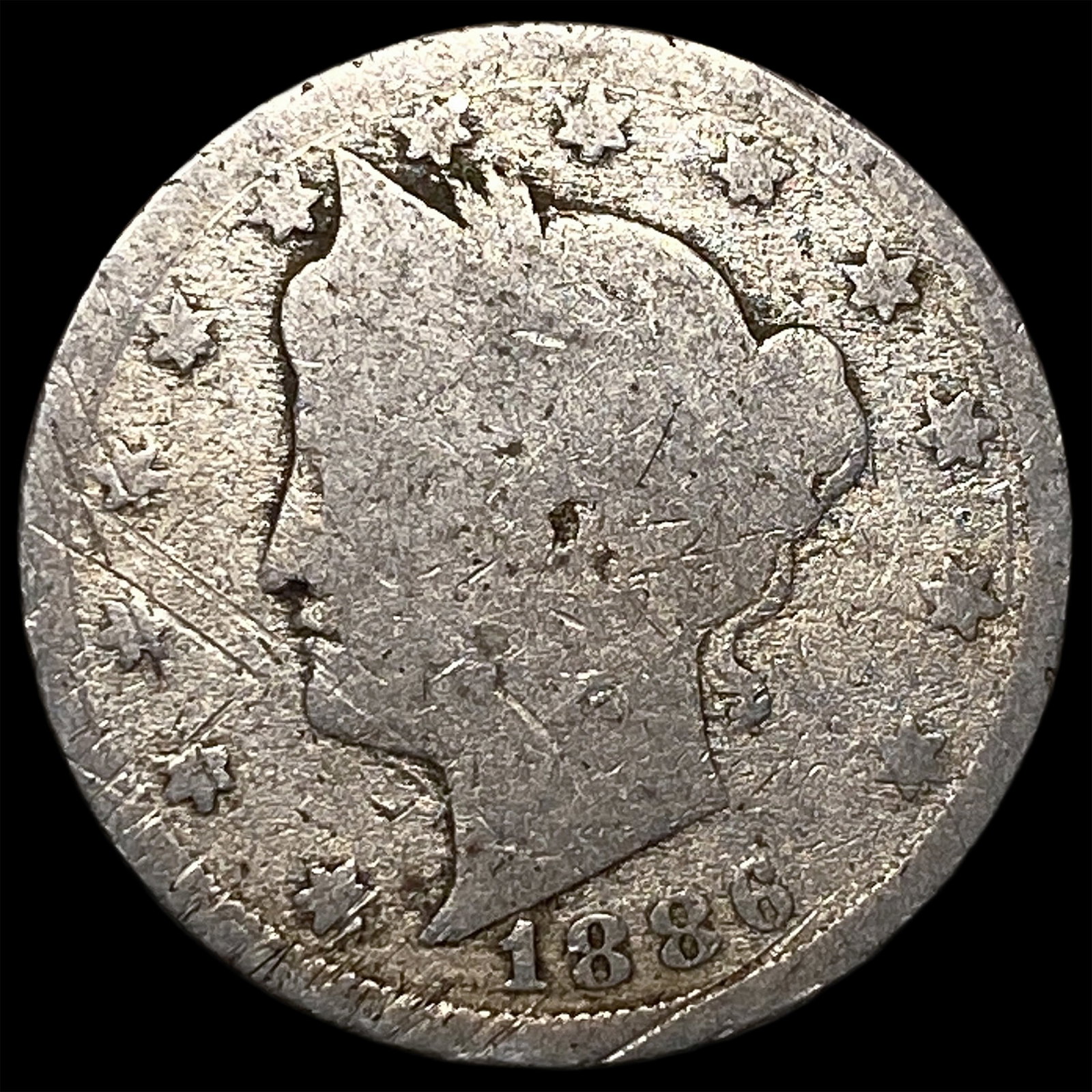 1886 Liberty Head Nickel NICELY CIRCULATED: 1886 Liberty Head Nickel NICELY CIRCULATED