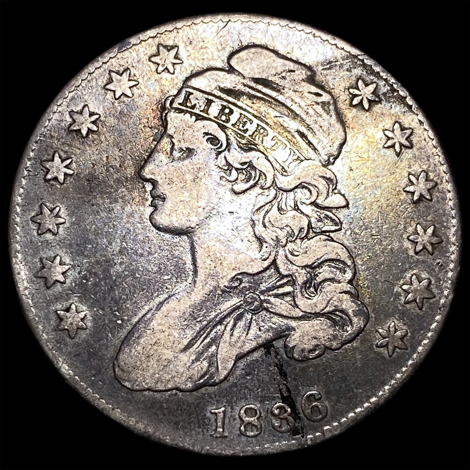1836 Capped Bust Half Dollar NEARLY UNCIRCULATED: 1836 Capped Bust Half Dollar NEARLY UNCIRCULATED