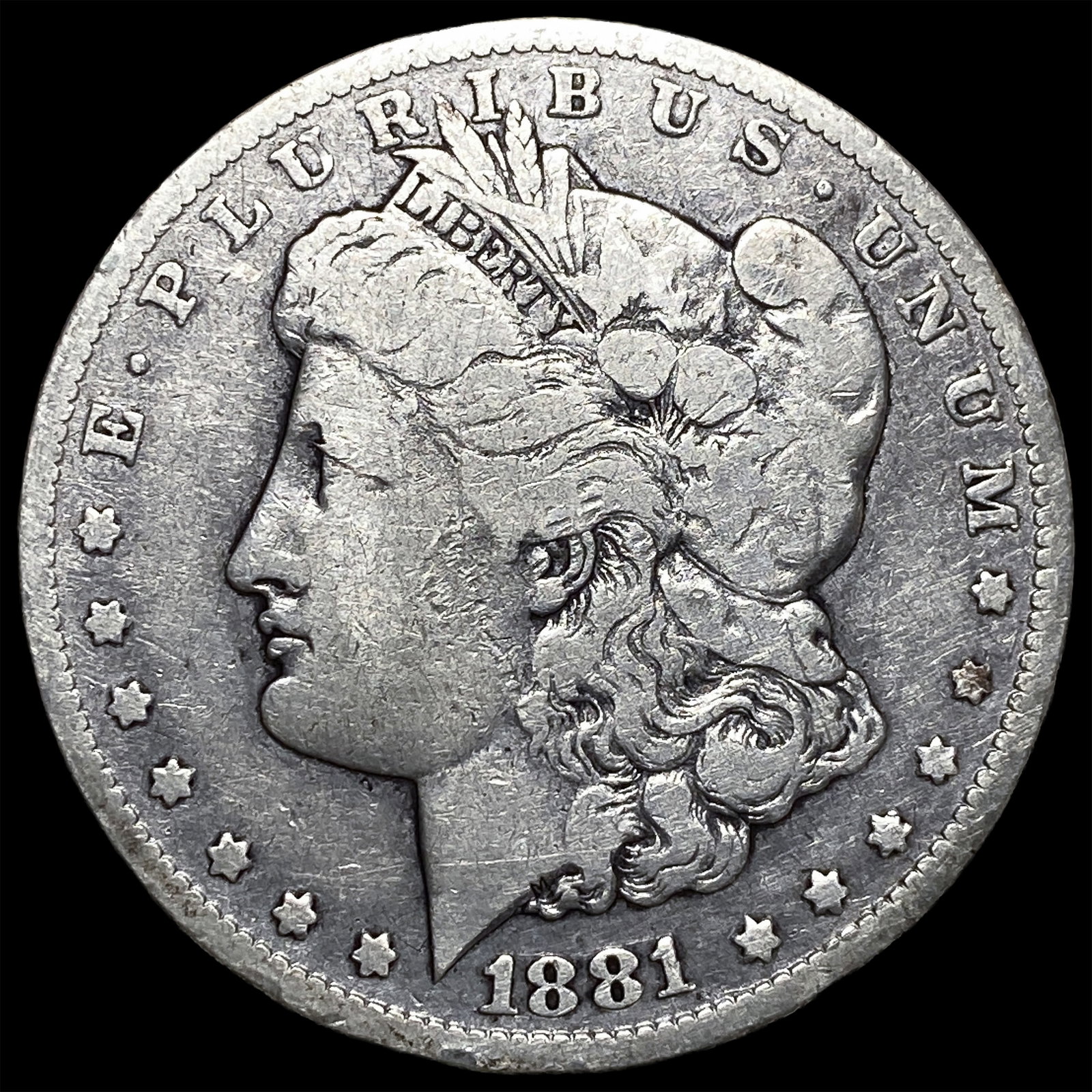 1881-CC Silver Morgan Dollar LIGHTLY CIRCULATED: 1881-CC Silver Morgan Dollar LIGHTLY CIRCULATED