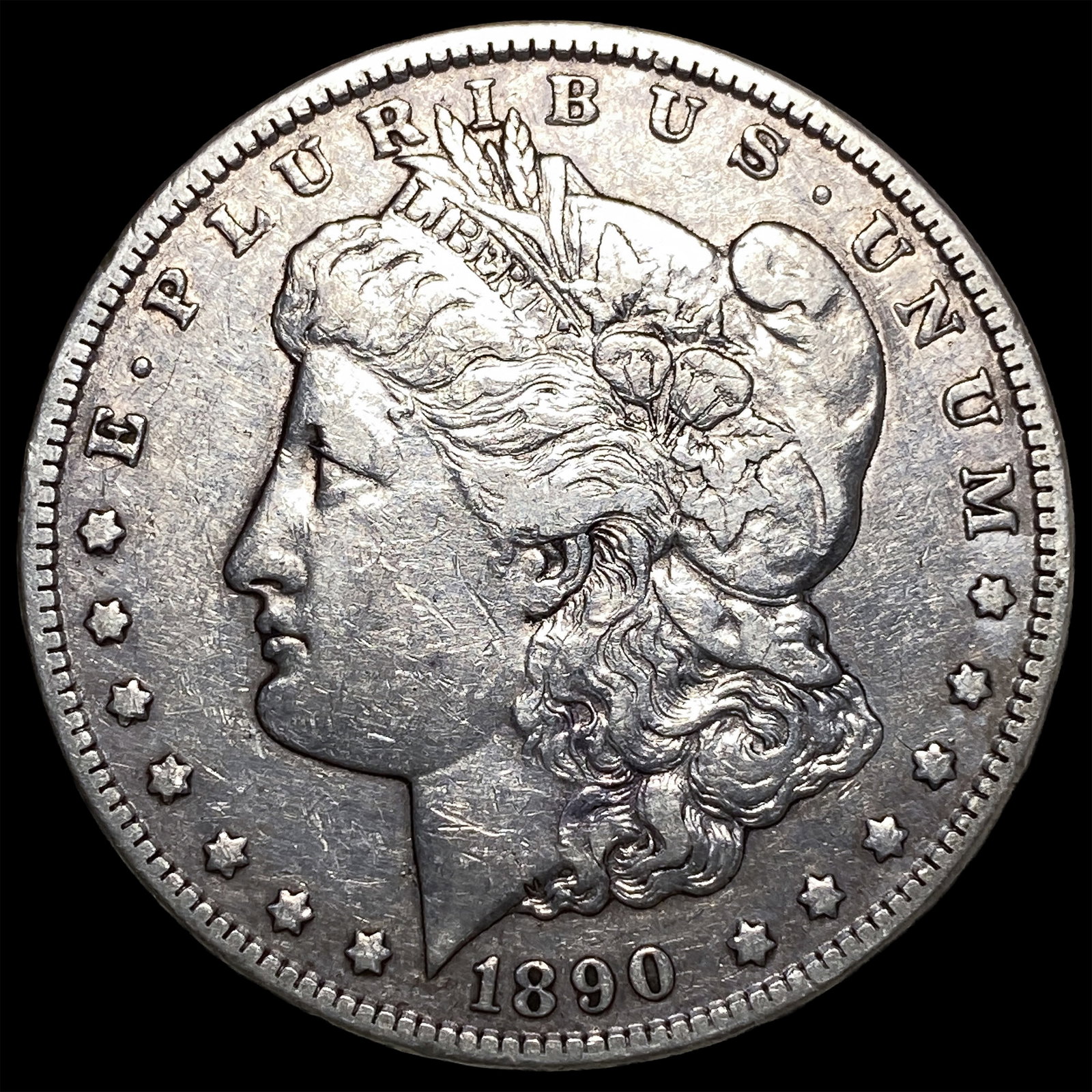 1890-CC Silver Morgan Dollar NEARLY UNCIRCULATED: 1890-CC Silver Morgan Dollar NEARLY UNCIRCULATED