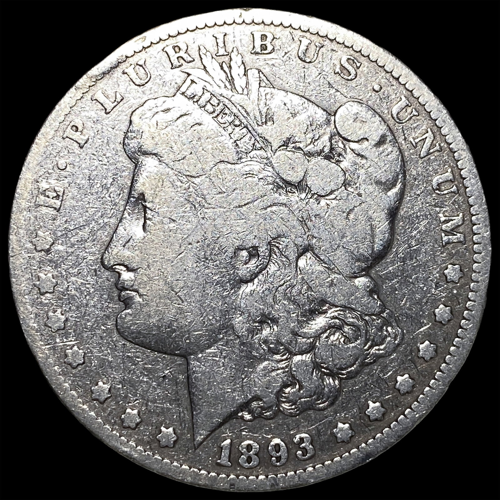 1893-CC Silver Morgan Dollar LIGHTLY CIRCULATED: 1893-CC Silver Morgan Dollar LIGHTLY CIRCULATED