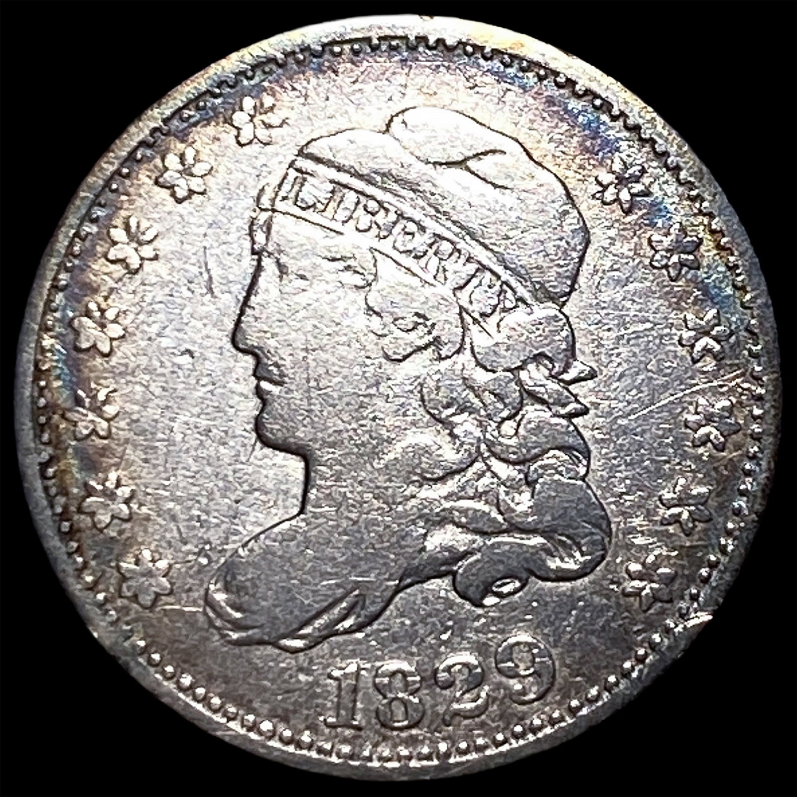 1829 Capped Bust Half Dime ABOUT UNCIRCULATED: 1829 Capped Bust Half Dime ABOUT UNCIRCULATED