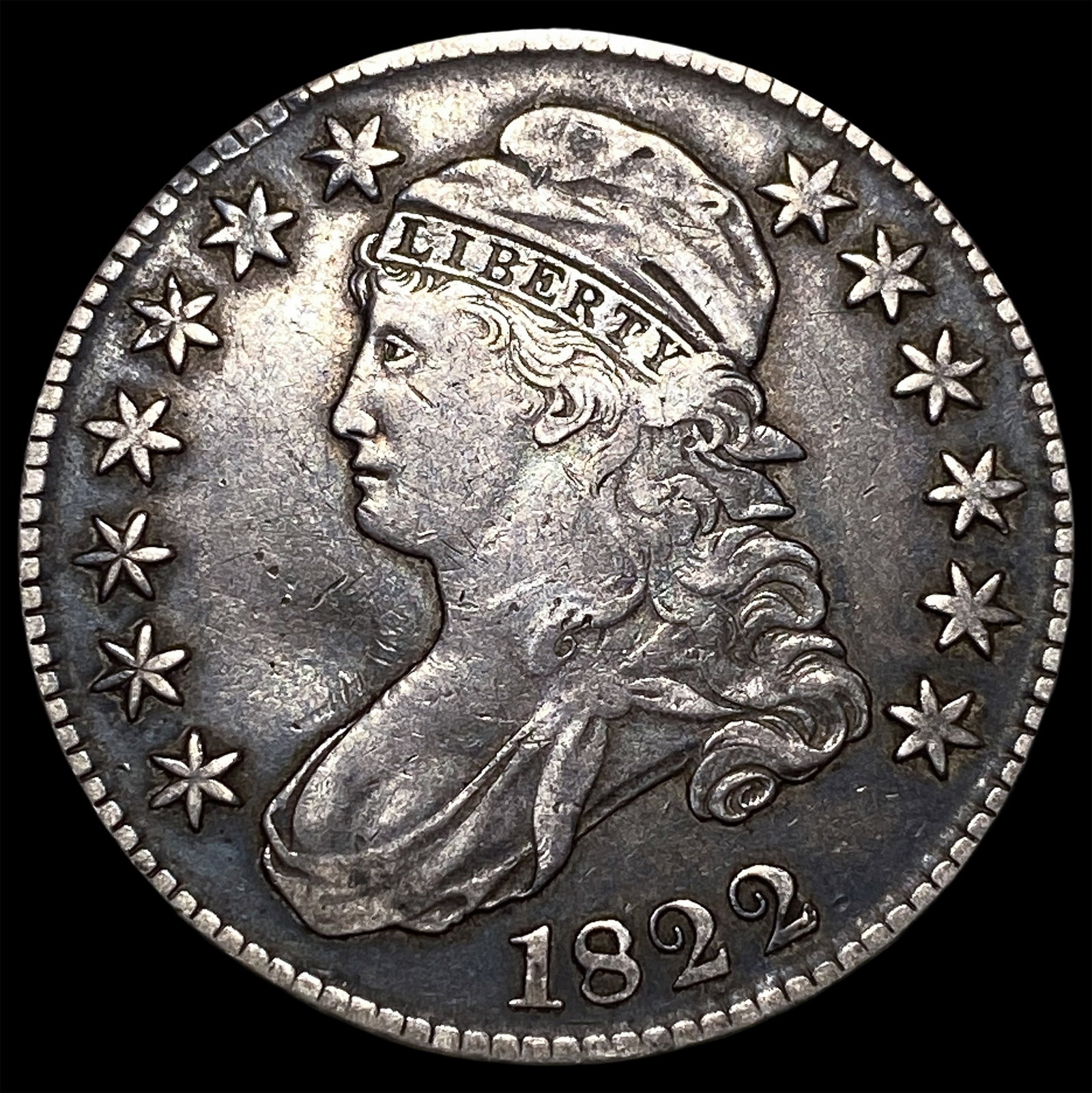 1822 Capped Bust Half Dollar NEARLY UNCIRCULATED: 1822 Capped Bust Half Dollar NEARLY UNCIRCULATED