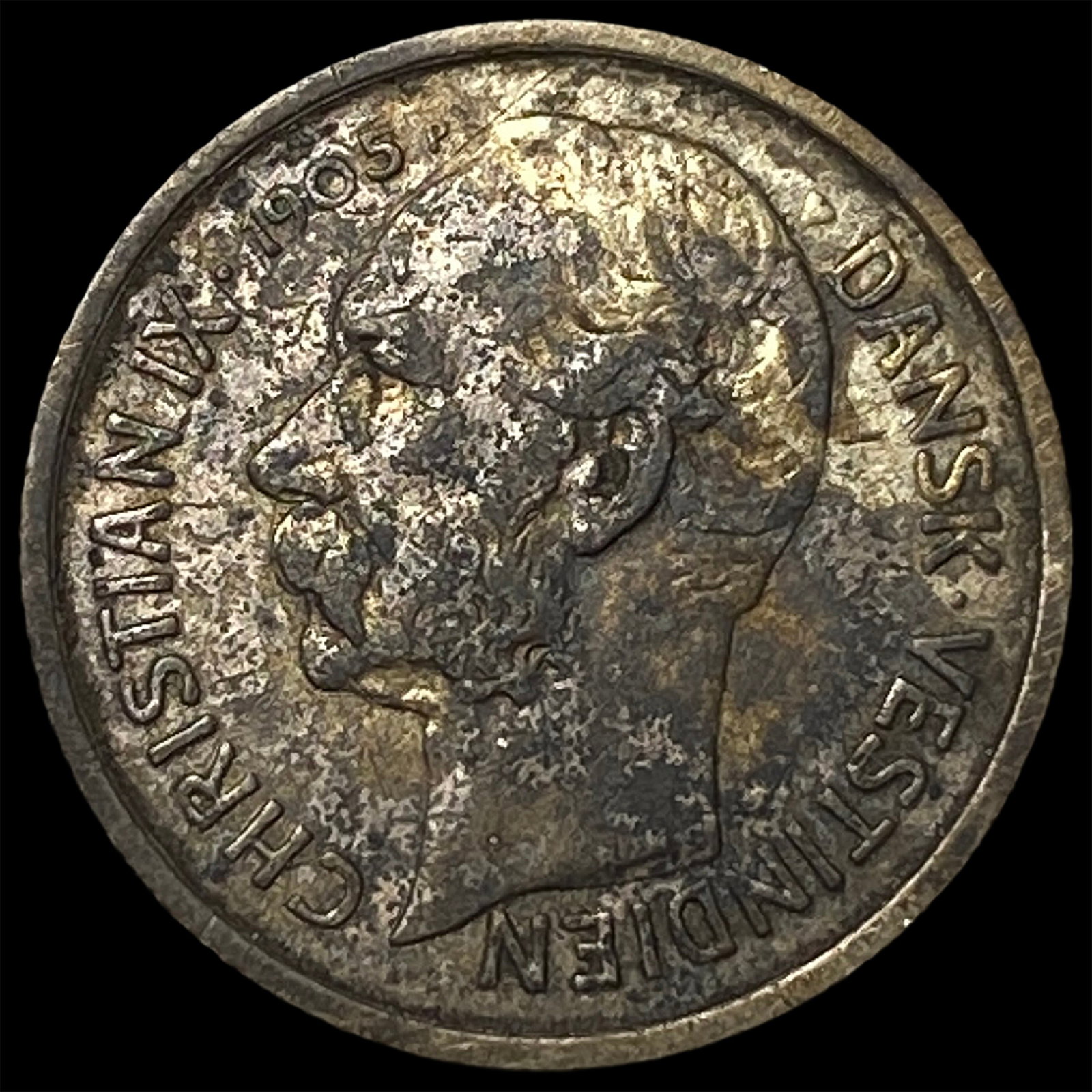 1905 Danish West Indies Silver 10 Cents/50 Bit: 1905 Danish West Indies Silver 10 Cents/50 Bit