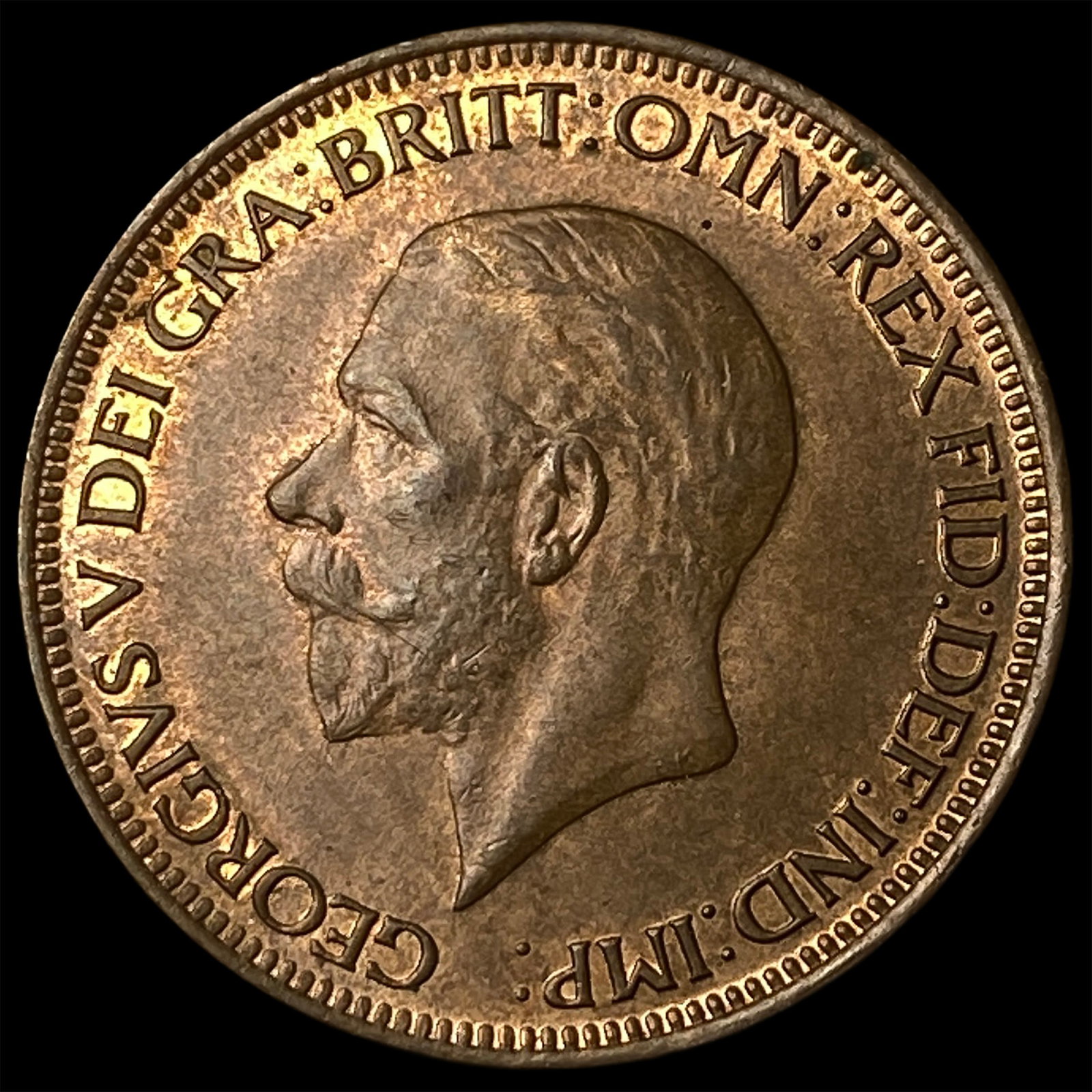 1929 Great Britain Bronze 1/2 Penny (1 of 2)
