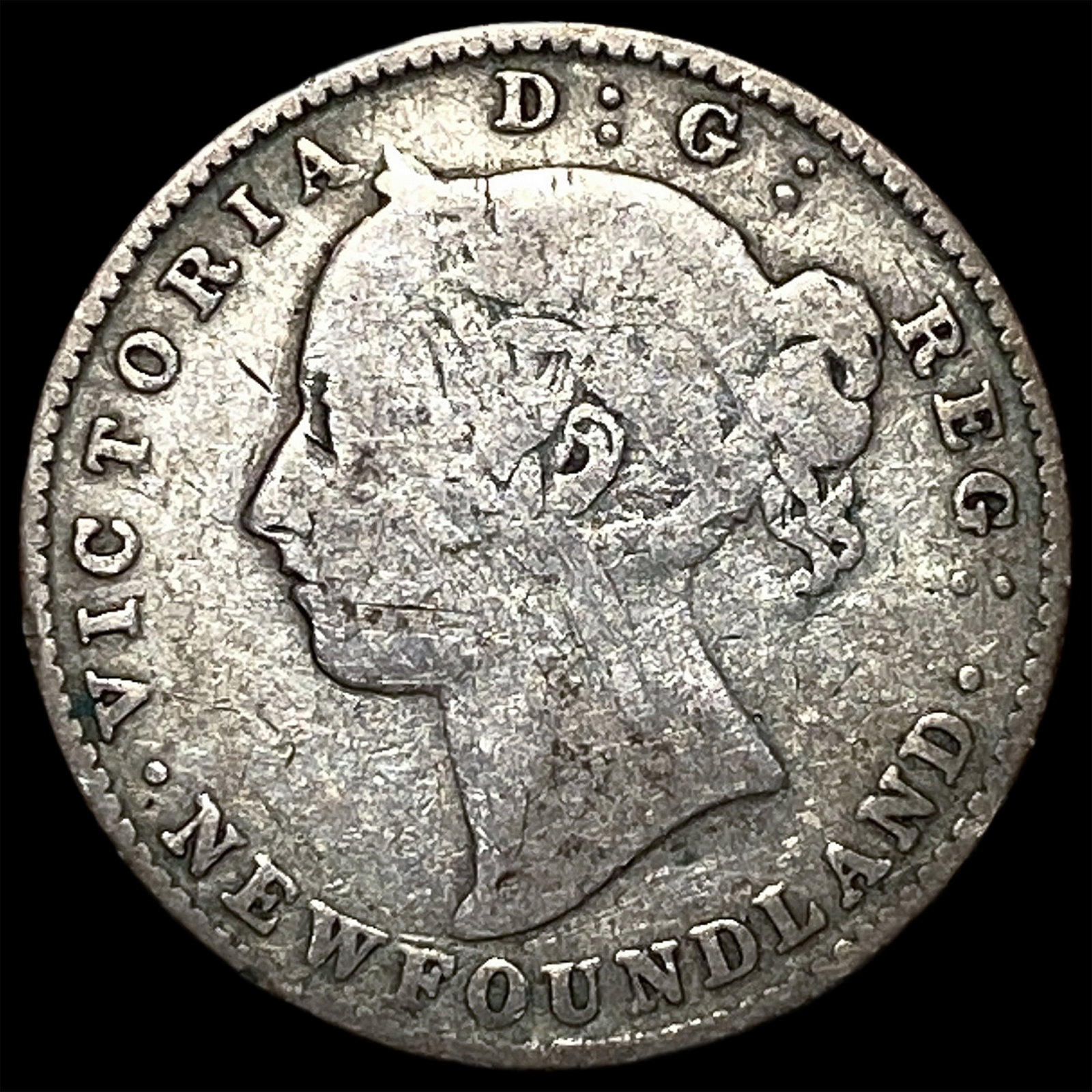 1890 Newfoundland Silver 10 Cents LIGHTLY CIRCULATED (1 of 2)