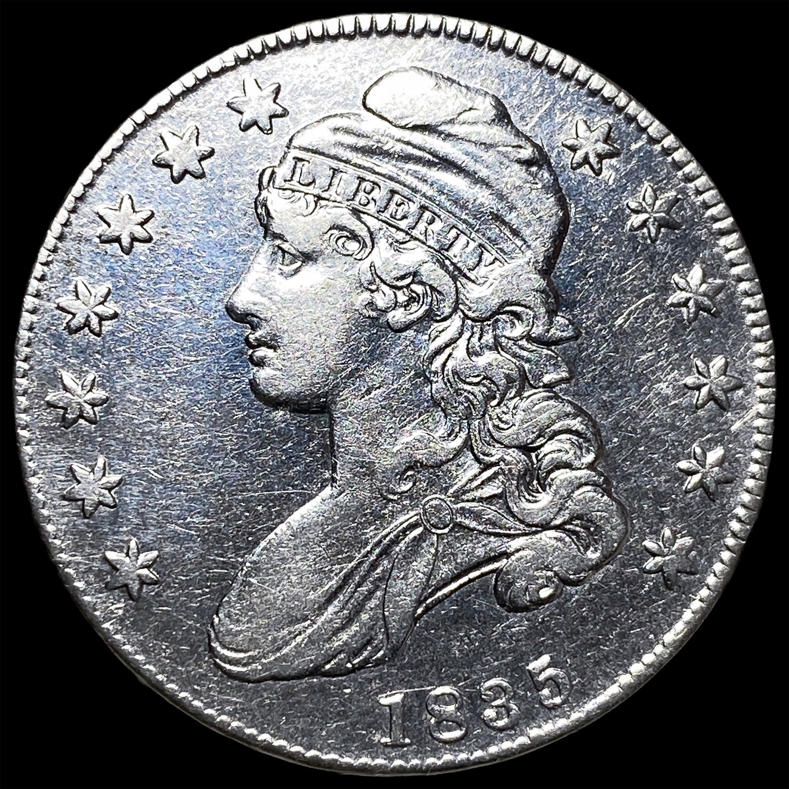 1835 Capped Bust Half Dollar CLOSELY UNCIRCULATED (1 of 2)